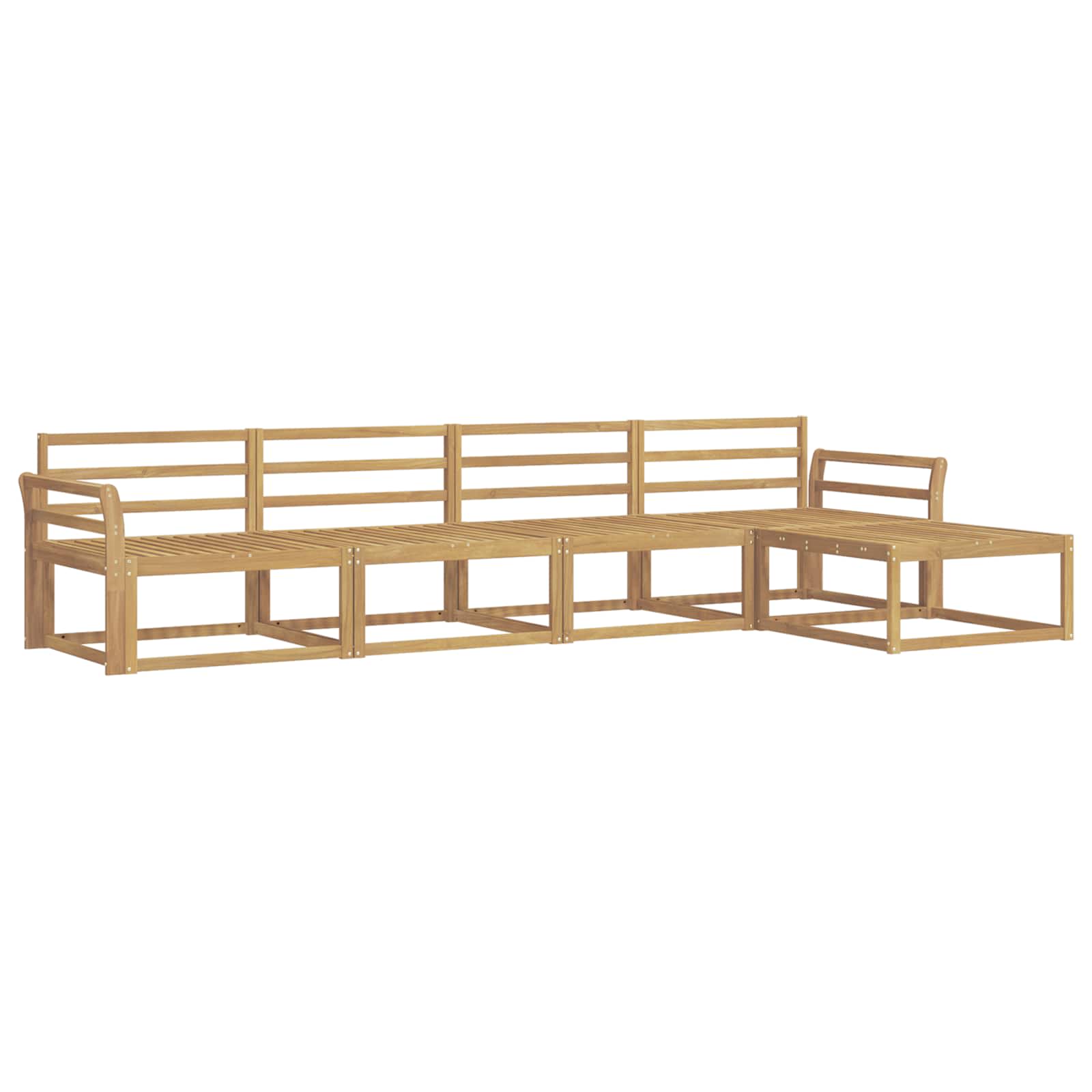 Buiten bankenset 5 pcs Wit 333 x 162,5 x 73 cm is nu te koop bij PeponiXL, paradijselijk wonen!