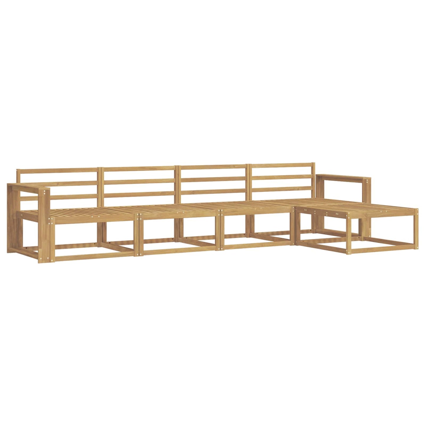 Buiten bankenset 5 pcs Wit 337 x 162,5 x 73 cm is nu te koop bij PeponiXL, paradijselijk wonen!