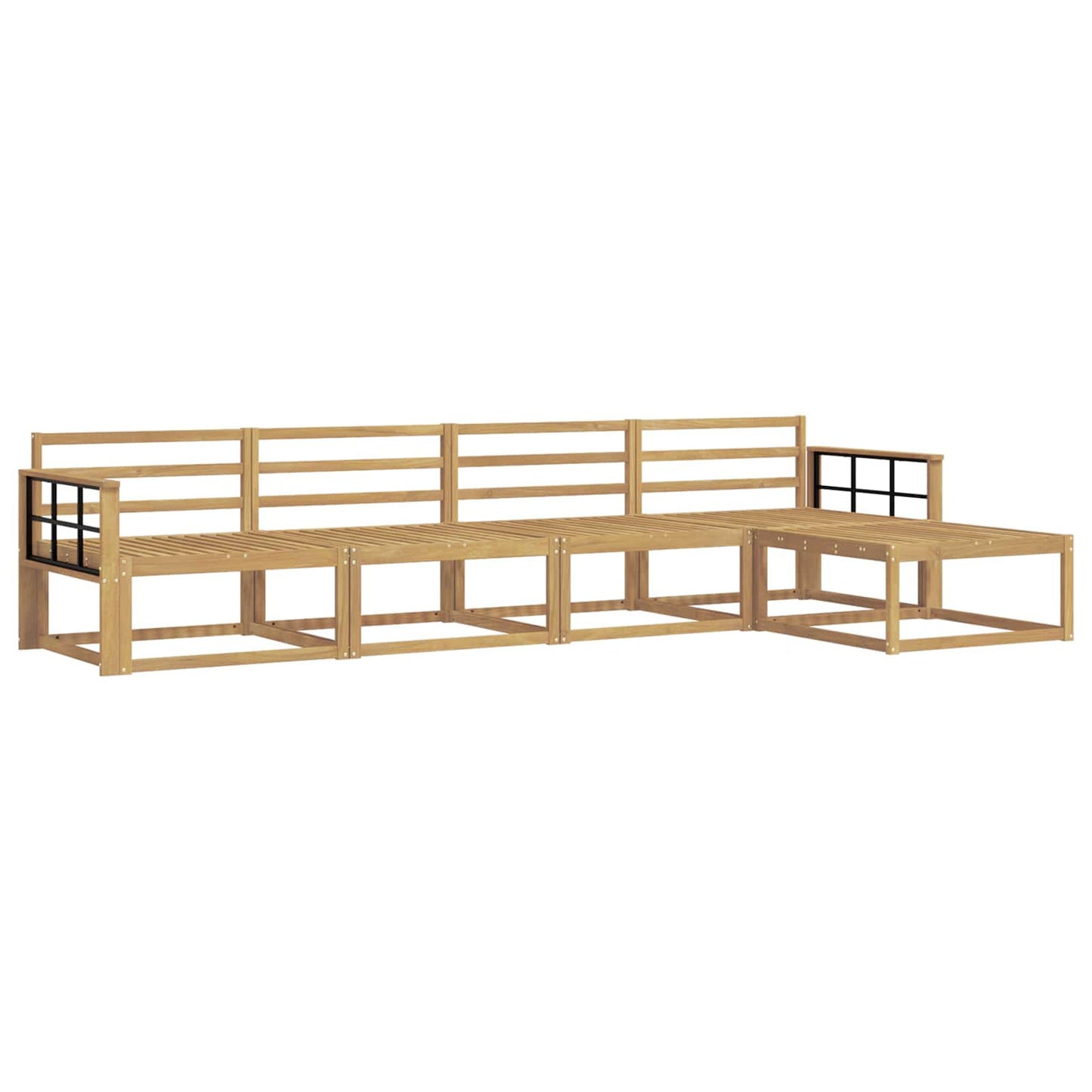 Buiten bankenset 5 pcs Wit 329 x 162,5 x 73 cm is nu te koop bij PeponiXL, paradijselijk wonen!