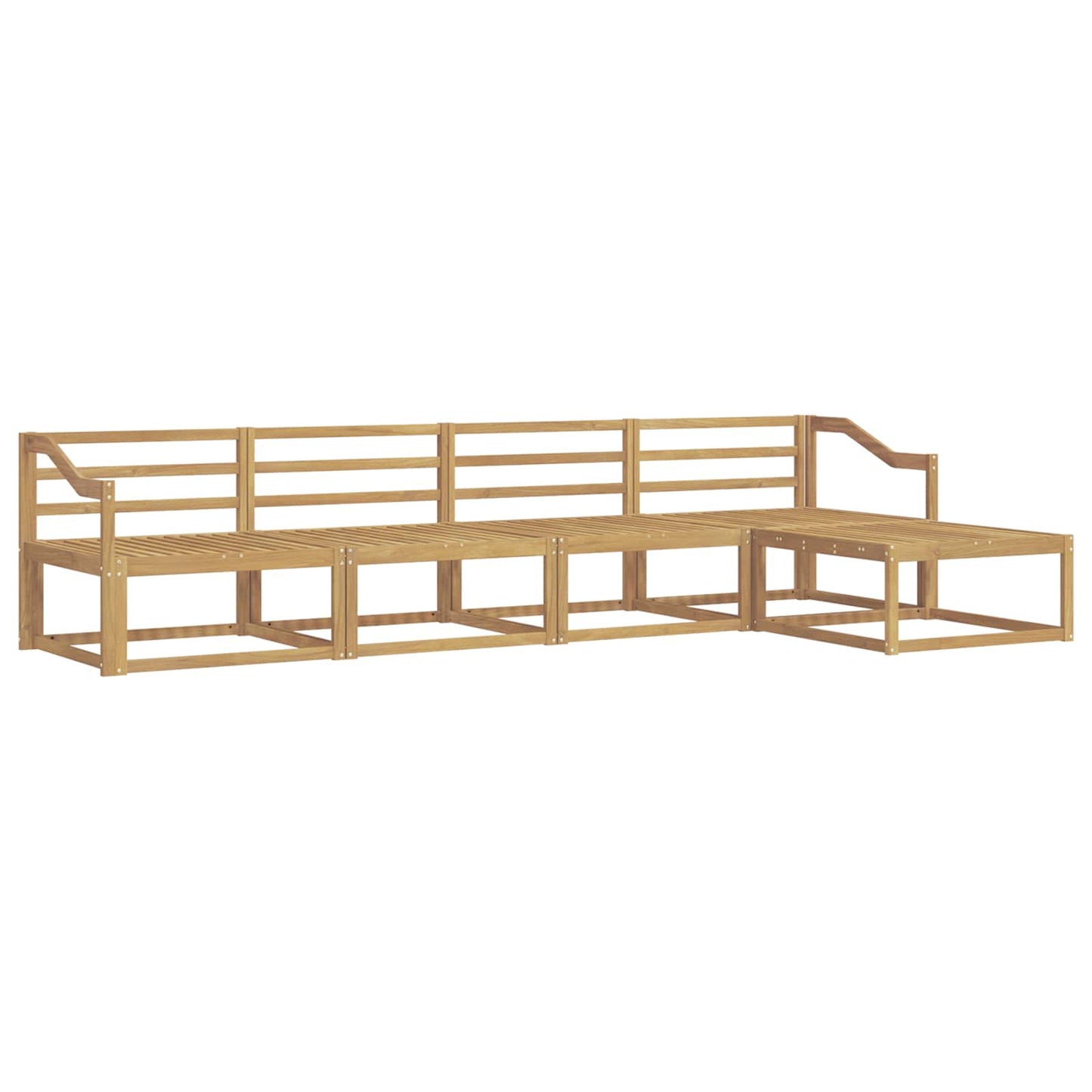 Buiten bankenset 5 pcs Wit 325 x 162,5 x 73 cm is nu te koop bij PeponiXL, paradijselijk wonen!