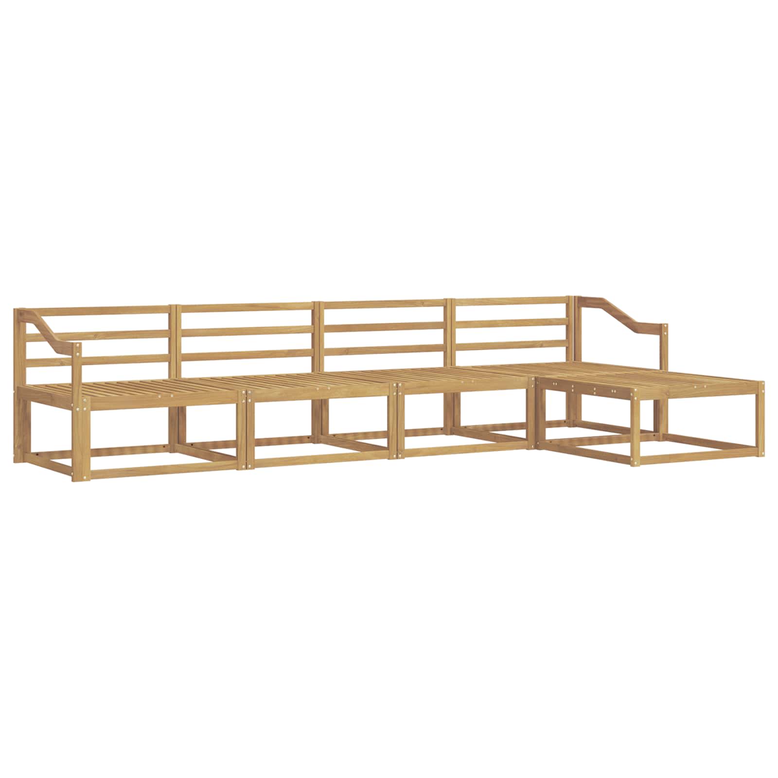 Buiten bankenset 5 pcs Wit 325 x 162,5 x 73 cm is nu te koop bij PeponiXL, paradijselijk wonen!