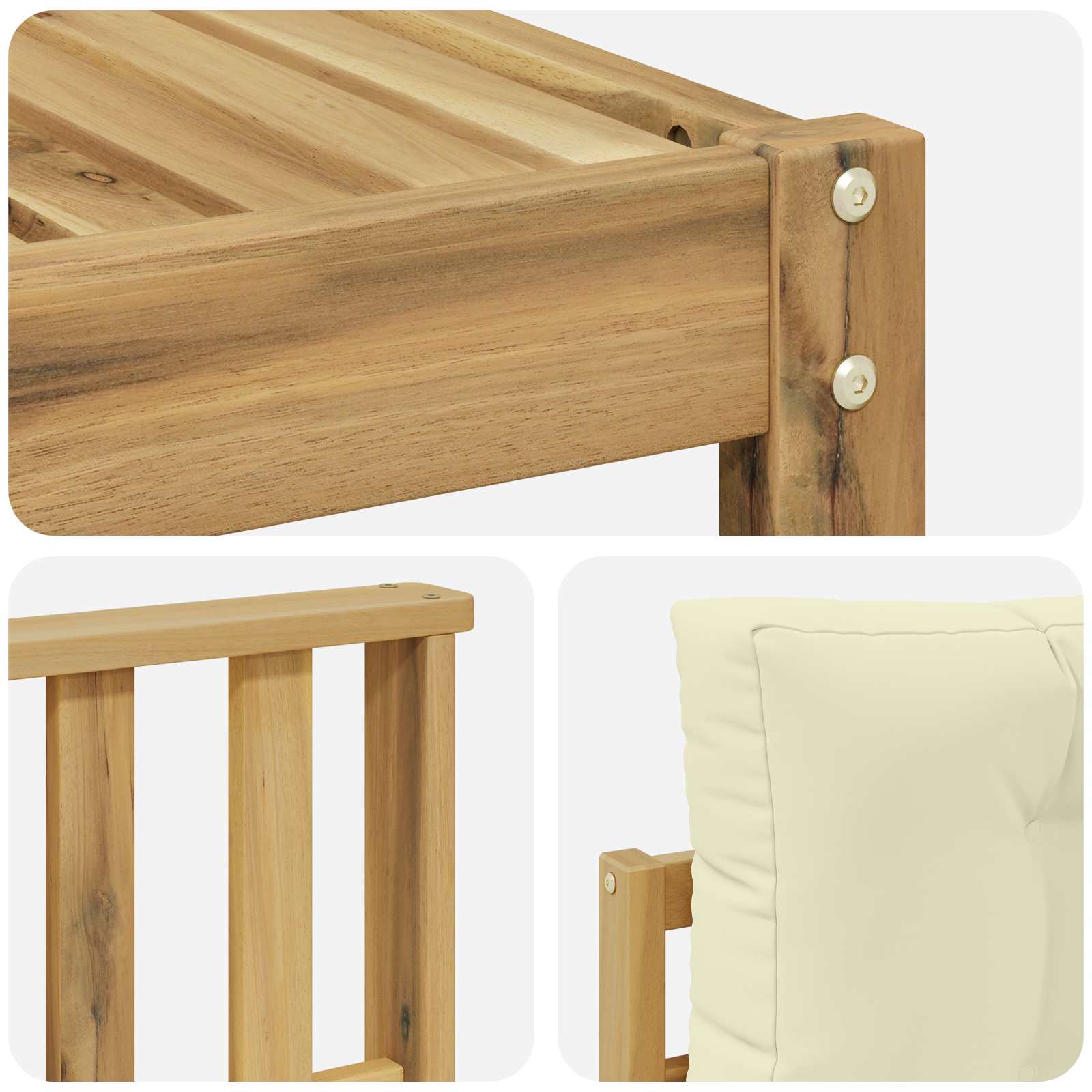 Buiten bankenset 6 pcs Wit en crèmekleurig 79 x 79 x 37 cm is nu te koop bij PeponiXL, paradijselijk wonen!