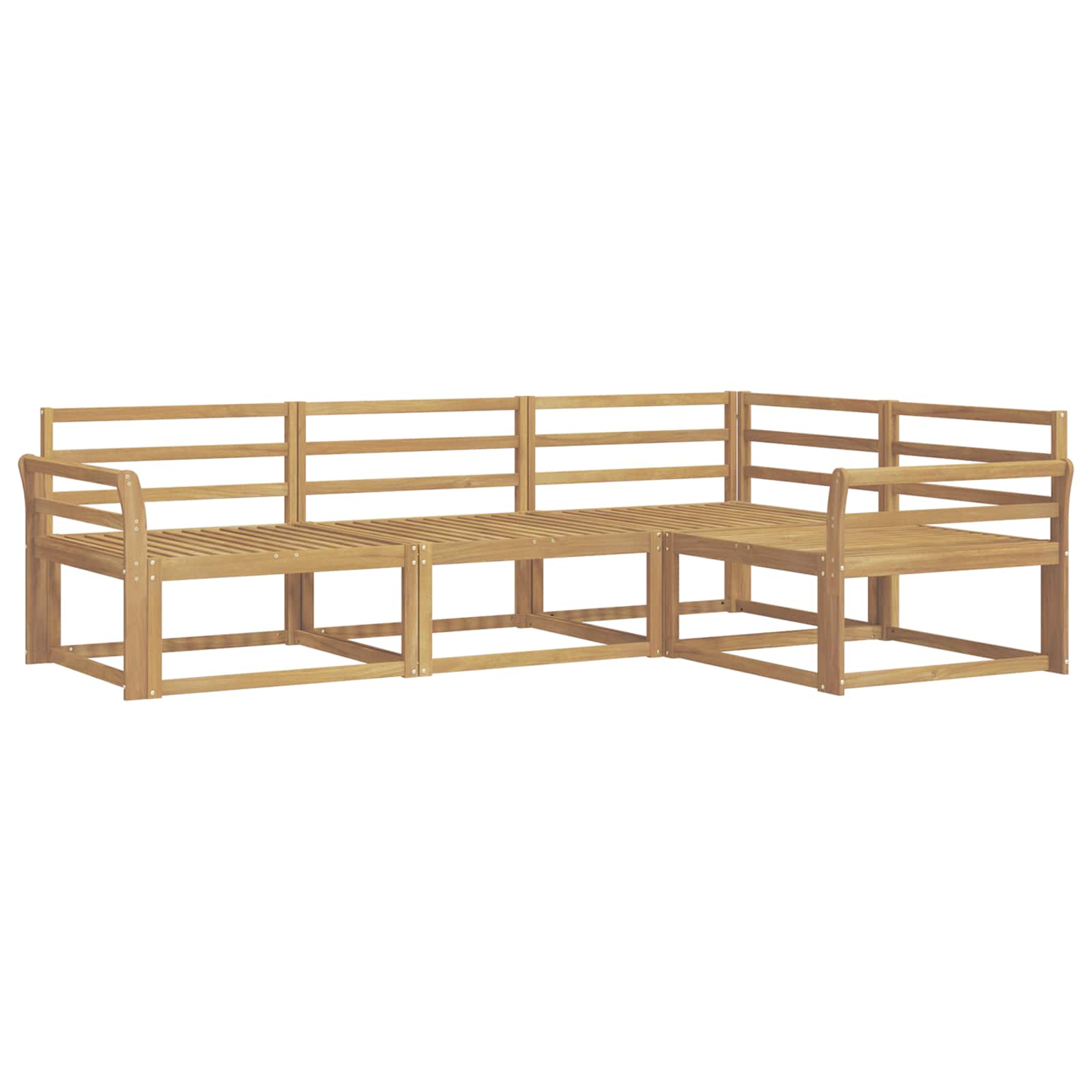 Buiten bankenset 4 pcs Wit 250 x 170,5 x 73 cm is nu te koop bij PeponiXL, paradijselijk wonen!