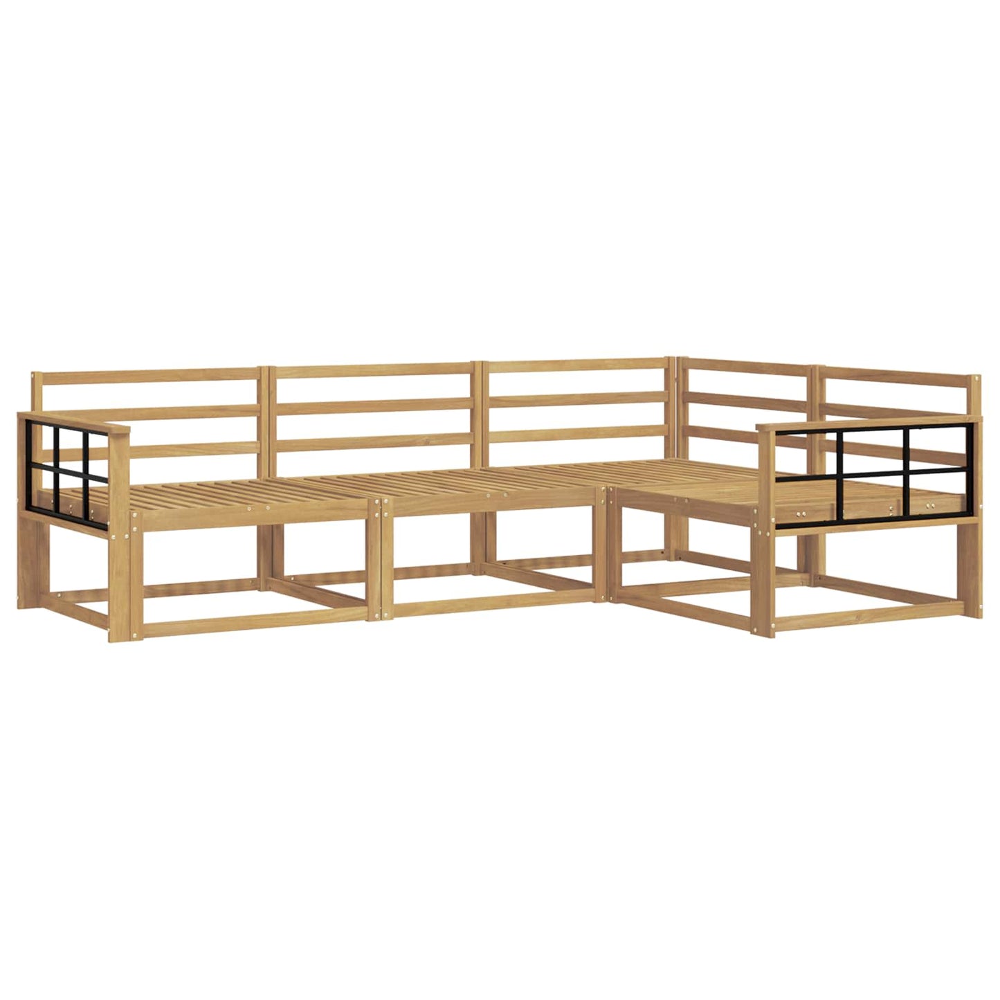 Buiten bankenset 4 pcs Wit 247,5 x 168,5 x 73 cm is nu te koop bij PeponiXL, paradijselijk wonen!