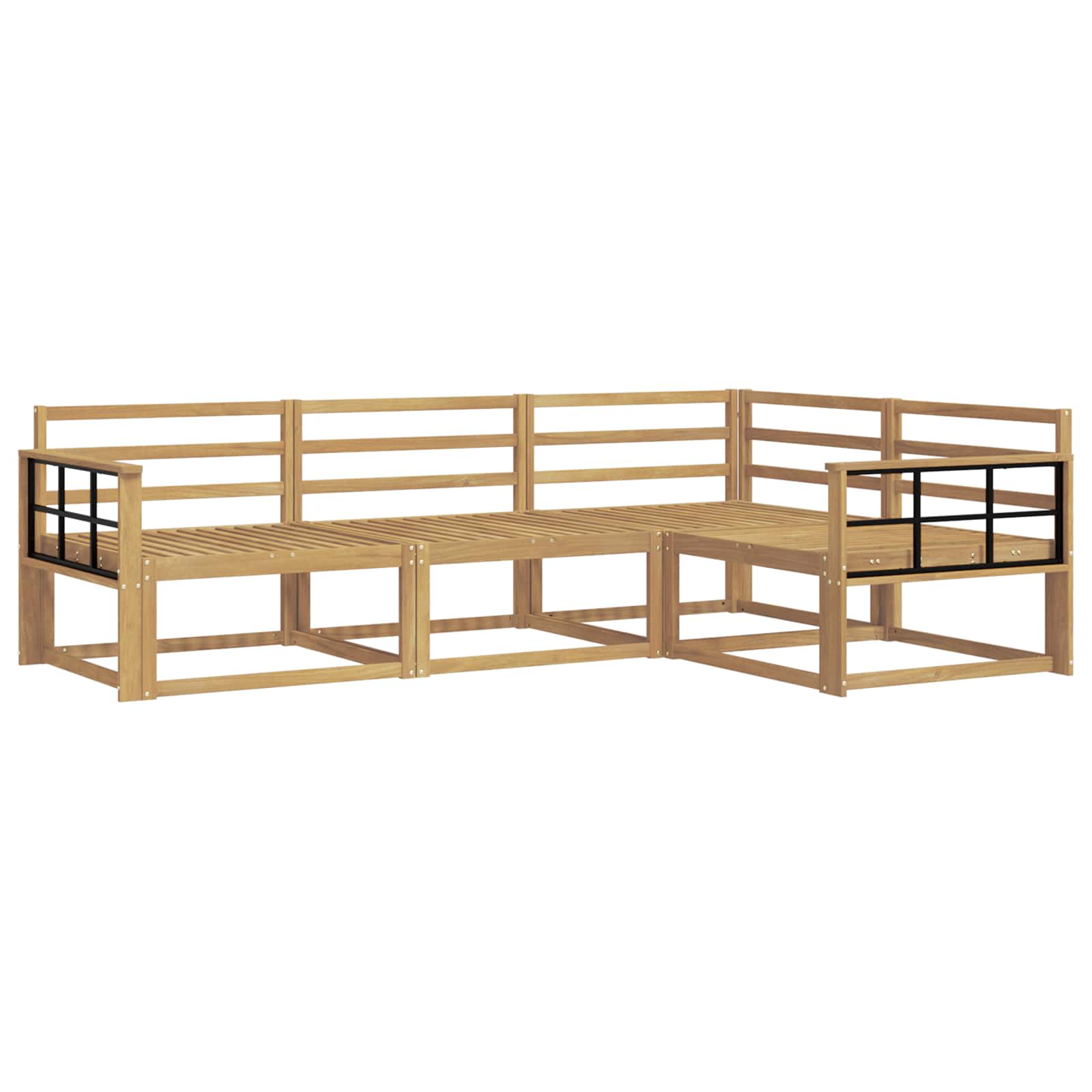 Buiten bankenset 4 pcs Wit 247,5 x 168,5 x 73 cm is nu te koop bij PeponiXL, paradijselijk wonen!