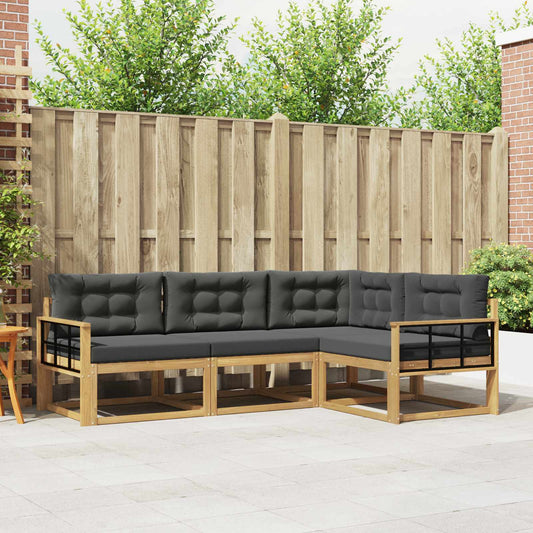 Buiten bankenset 3 pcs Wit en antracietkleurig Polyester is nu te koop bij PeponiXL, paradijselijk wonen!