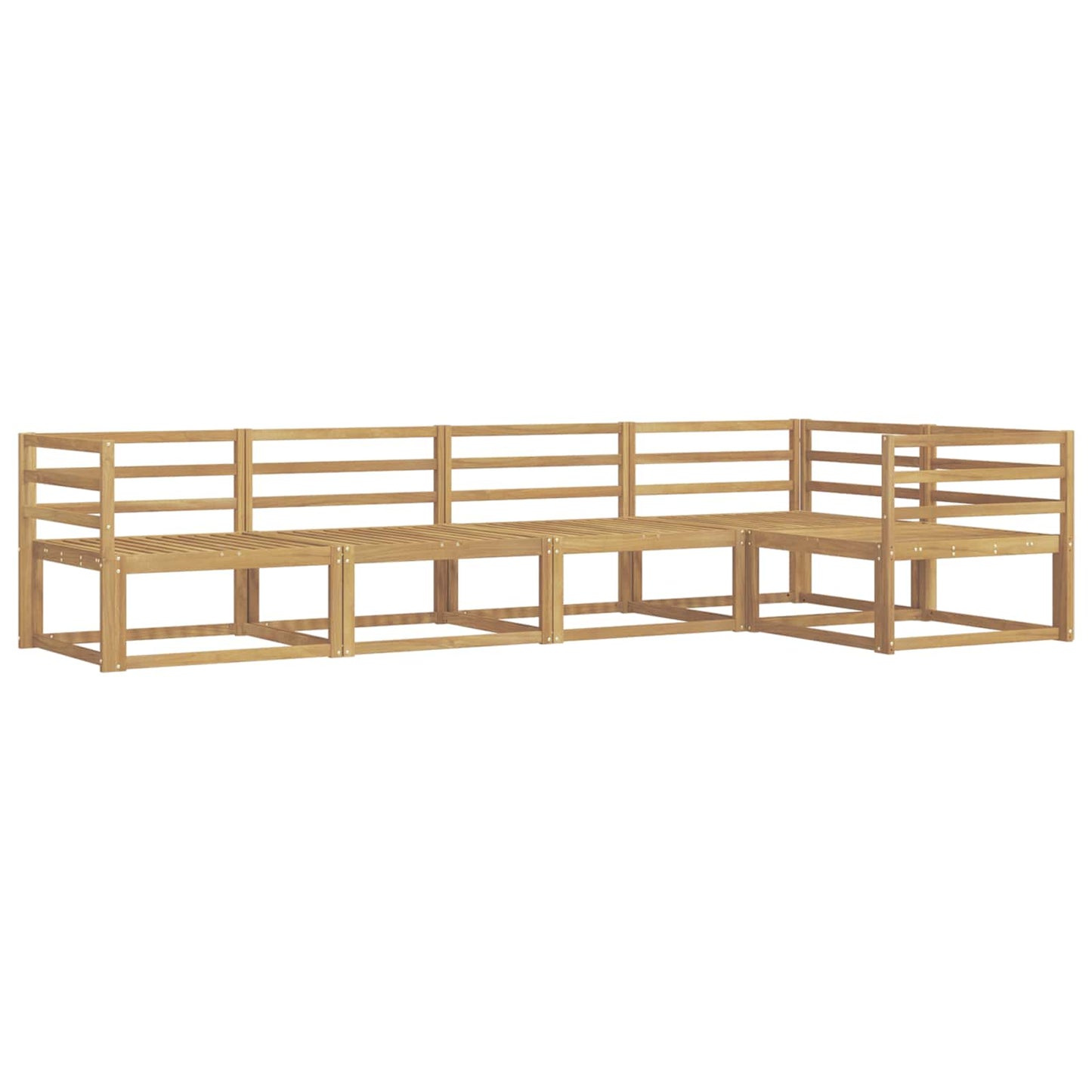 Buiten bankenset 5 pcs Wit 325 x 166,5 x 73 cm is nu te koop bij PeponiXL, paradijselijk wonen!