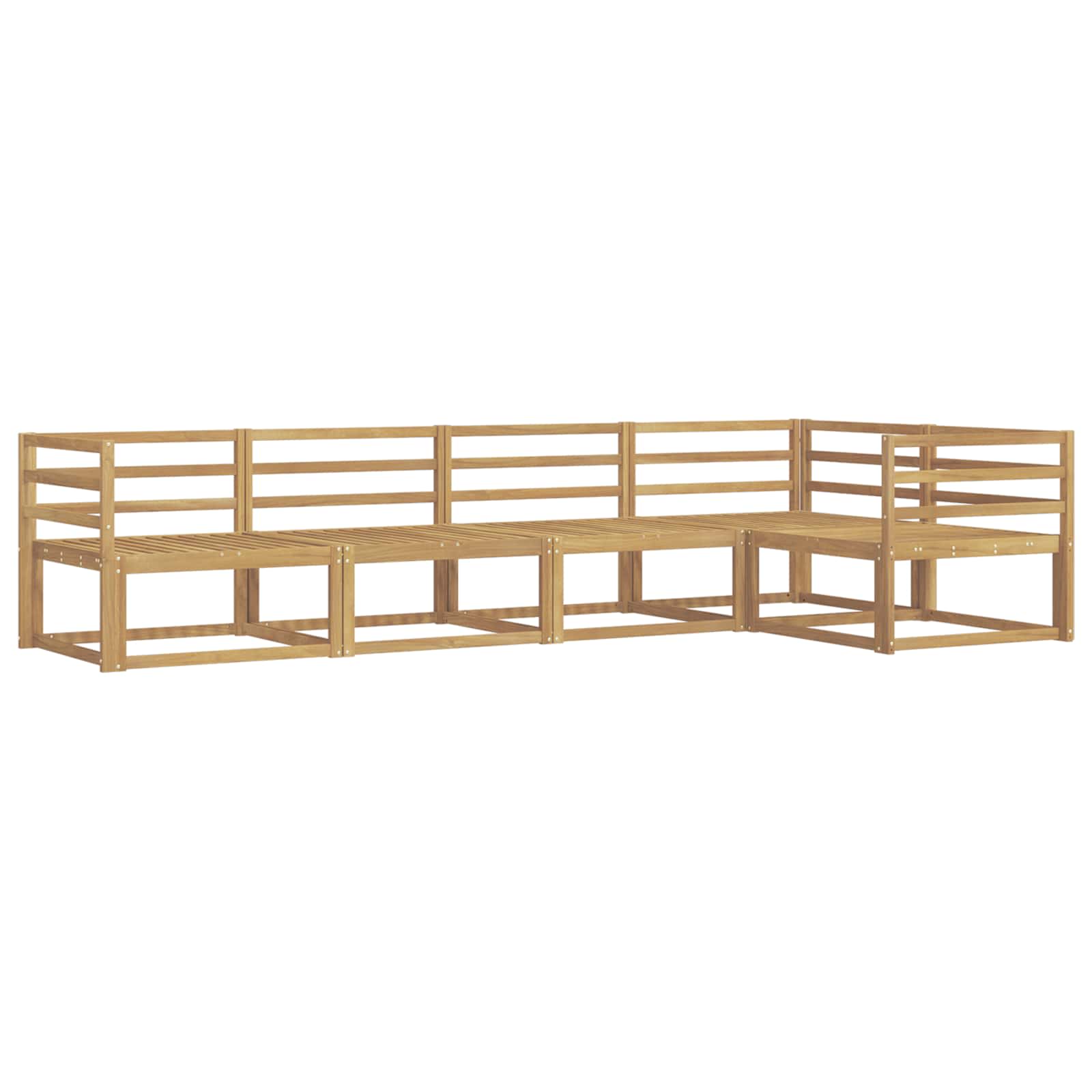 Buiten bankenset 5 pcs Wit 325 x 166,5 x 73 cm is nu te koop bij PeponiXL, paradijselijk wonen!