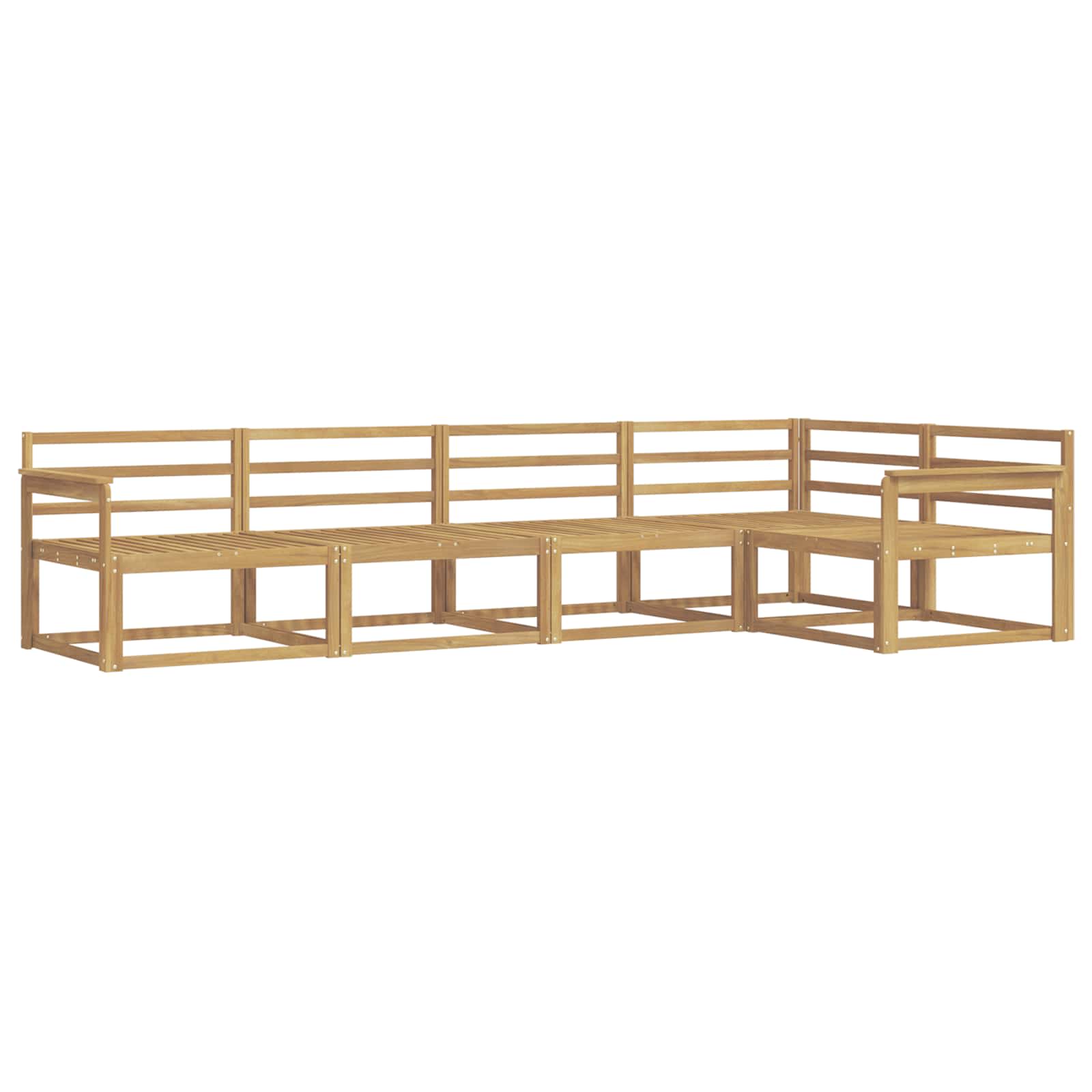 Buiten bankenset 5 pcs Wit 327 x 168,5 x 73 cm is nu te koop bij PeponiXL, paradijselijk wonen!