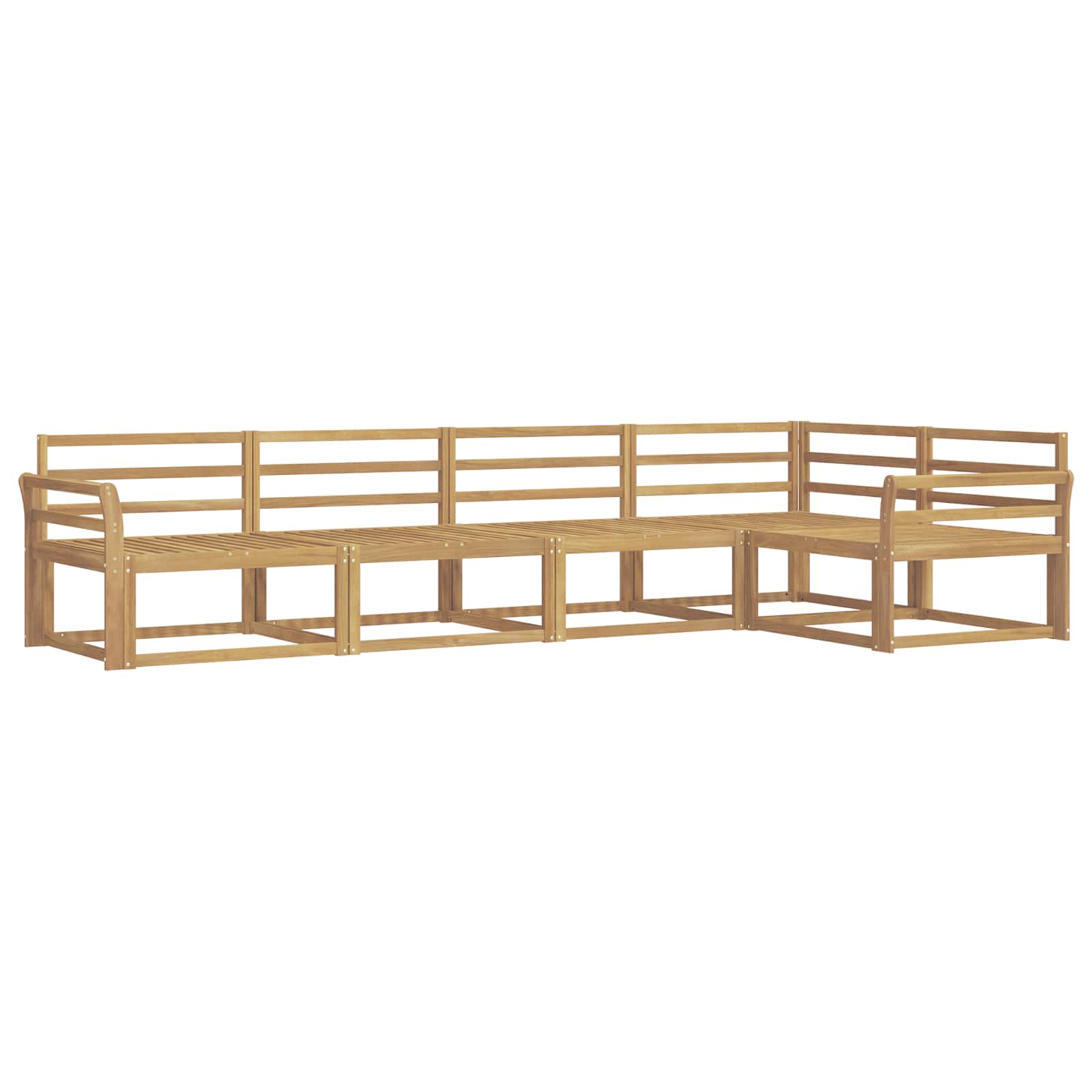 Buiten bankenset 5 pcs Wit 329 x 170,5 x 73 cm is nu te koop bij PeponiXL, paradijselijk wonen!