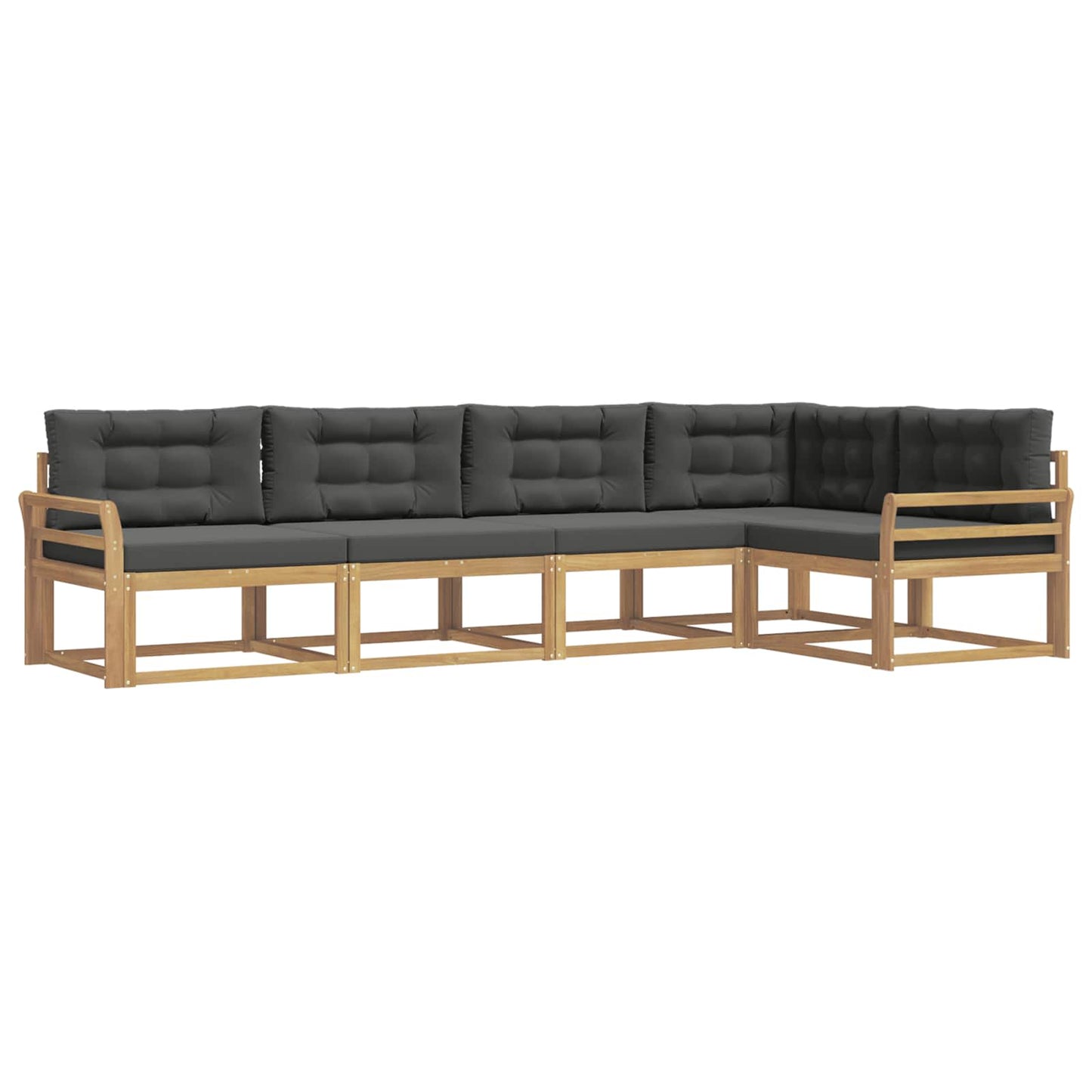 Buiten bankenset 4 pcs Wit en antracietkleurig Polyester is nu te koop bij PeponiXL, paradijselijk wonen!