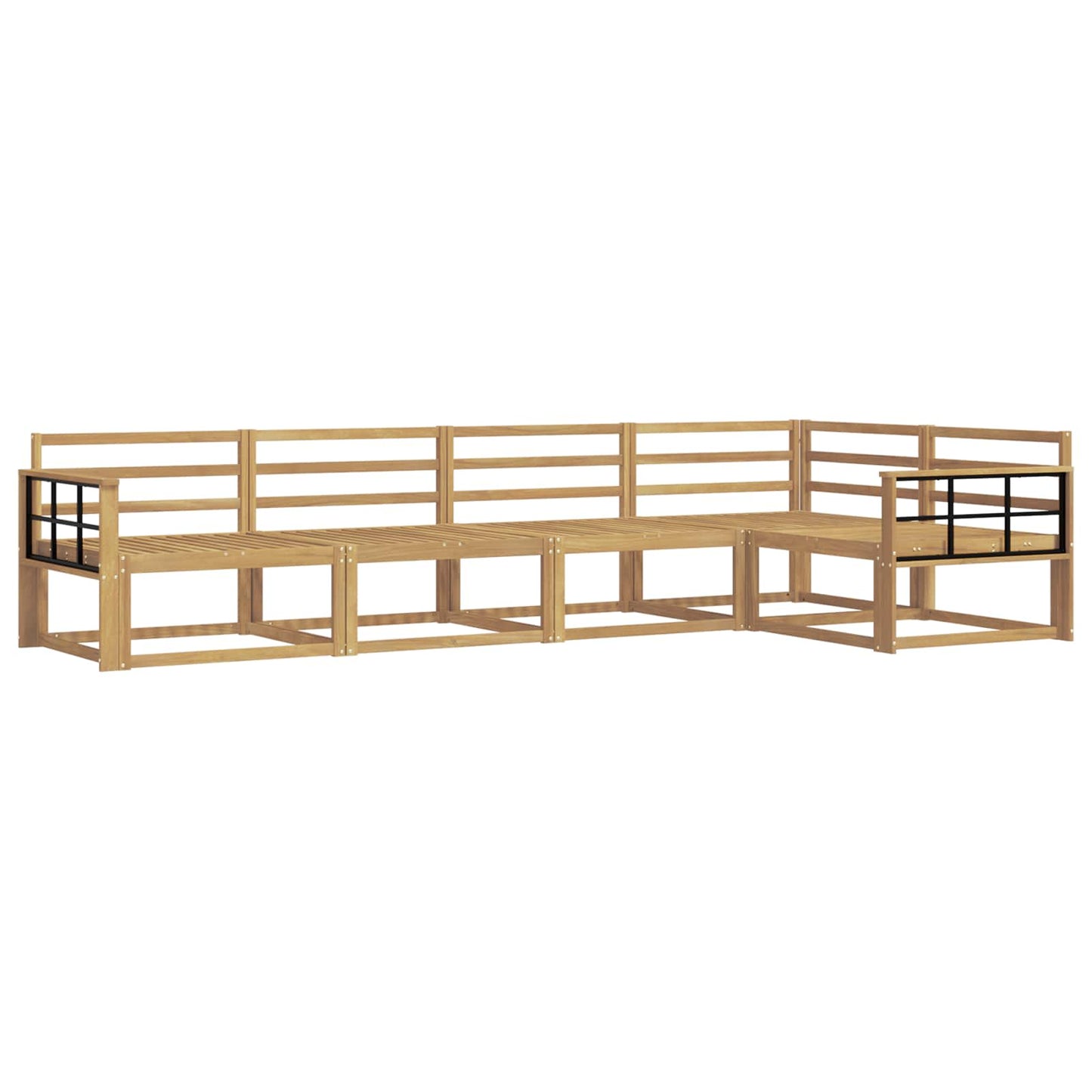 Buiten bankenset 5 pcs Wit 327 x 168,5 x 73 cm is nu te koop bij PeponiXL, paradijselijk wonen!