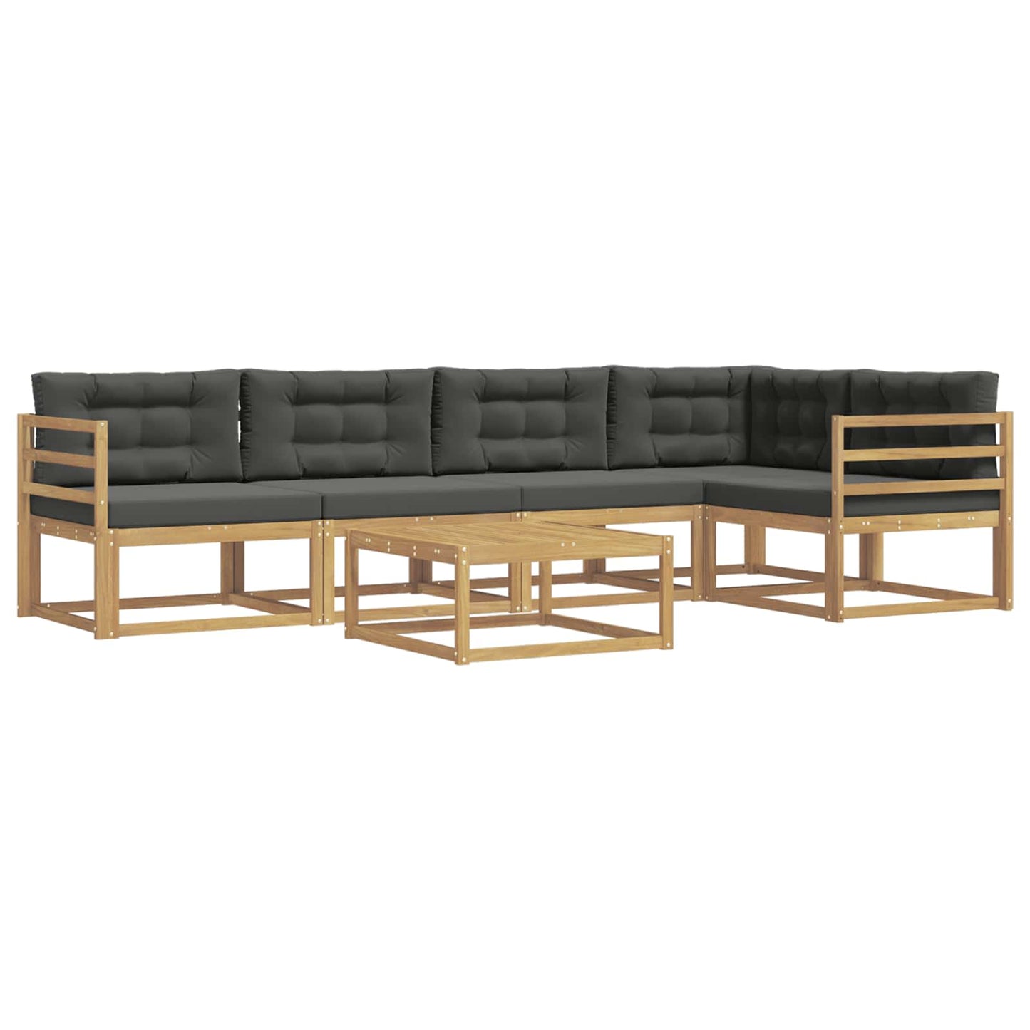 Buiten bankenset 6 pcs Wit en antracietkleurig 79 x 79 x 37 cm is nu te koop bij PeponiXL, paradijselijk wonen!