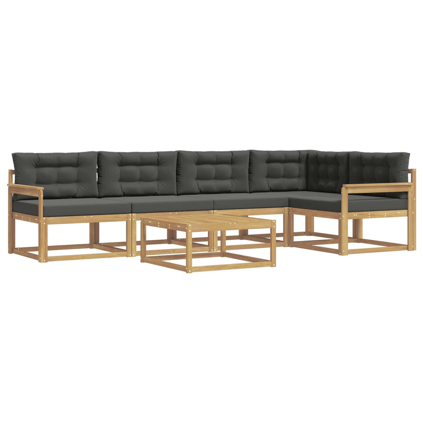 Buiten bankenset 6 pcs Wit en antracietkleurig 79 x 79 x 37 cm is nu te koop bij PeponiXL, paradijselijk wonen!