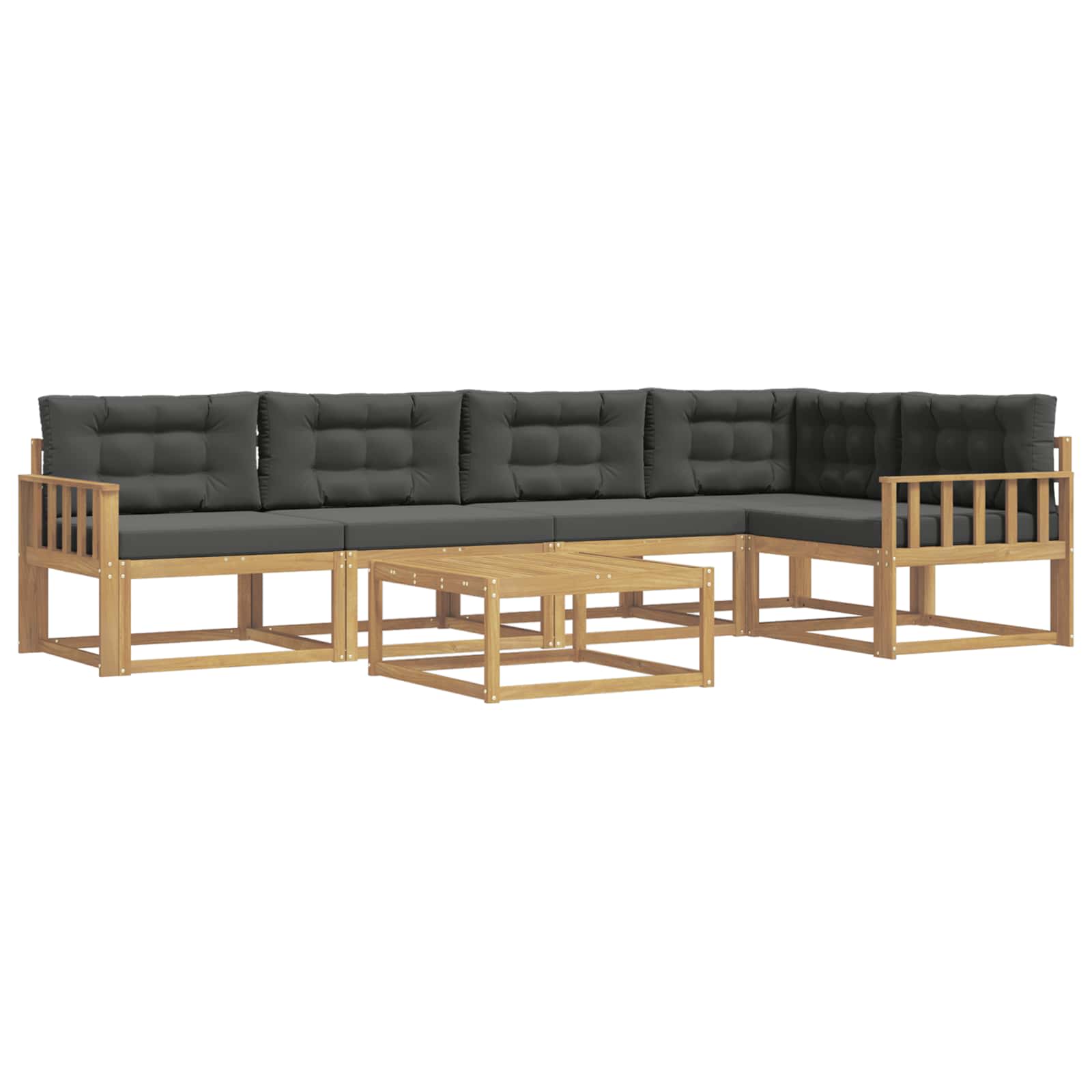 Buiten bankenset 6 pcs Wit en antracietkleurig 79 x 79 x 37 cm is nu te koop bij PeponiXL, paradijselijk wonen!