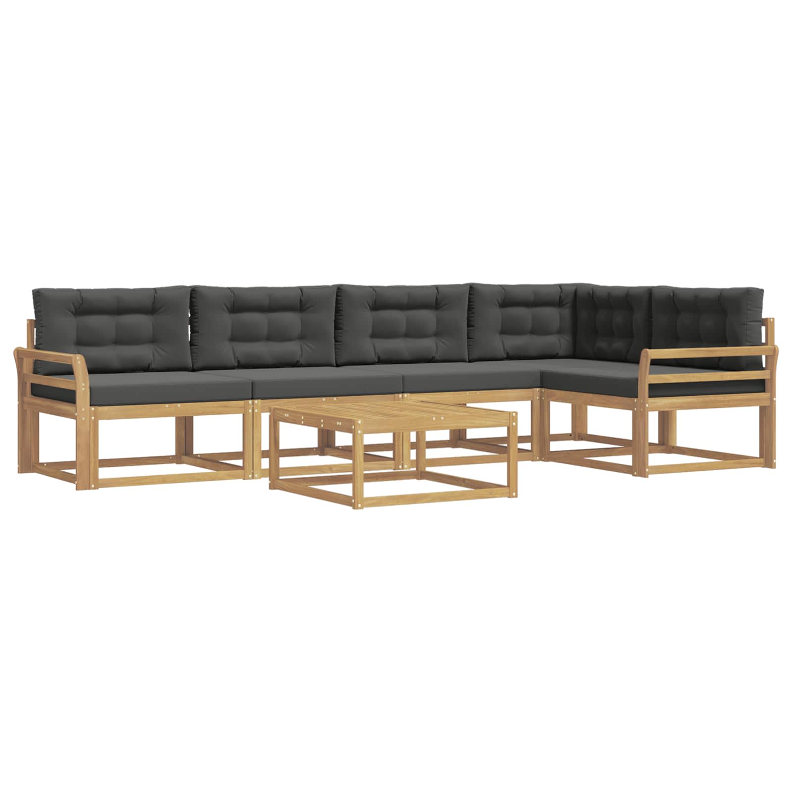 Buiten bankenset 6 pcs Wit en antracietkleurig 79 x 79 x 37 cm is nu te koop bij PeponiXL, paradijselijk wonen!