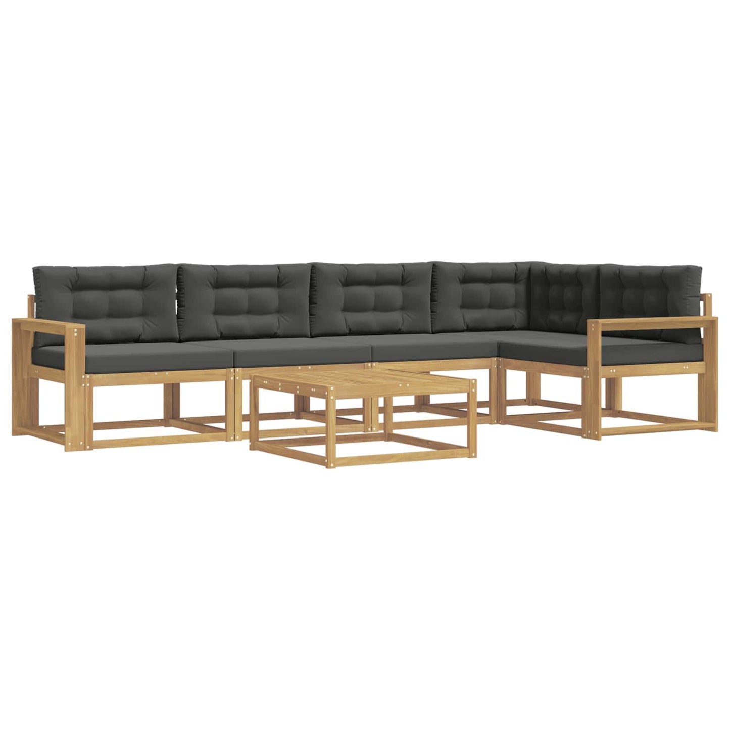 Buiten bankenset 6 pcs Wit en antracietkleurig 79 x 79 x 37 cm is nu te koop bij PeponiXL, paradijselijk wonen!