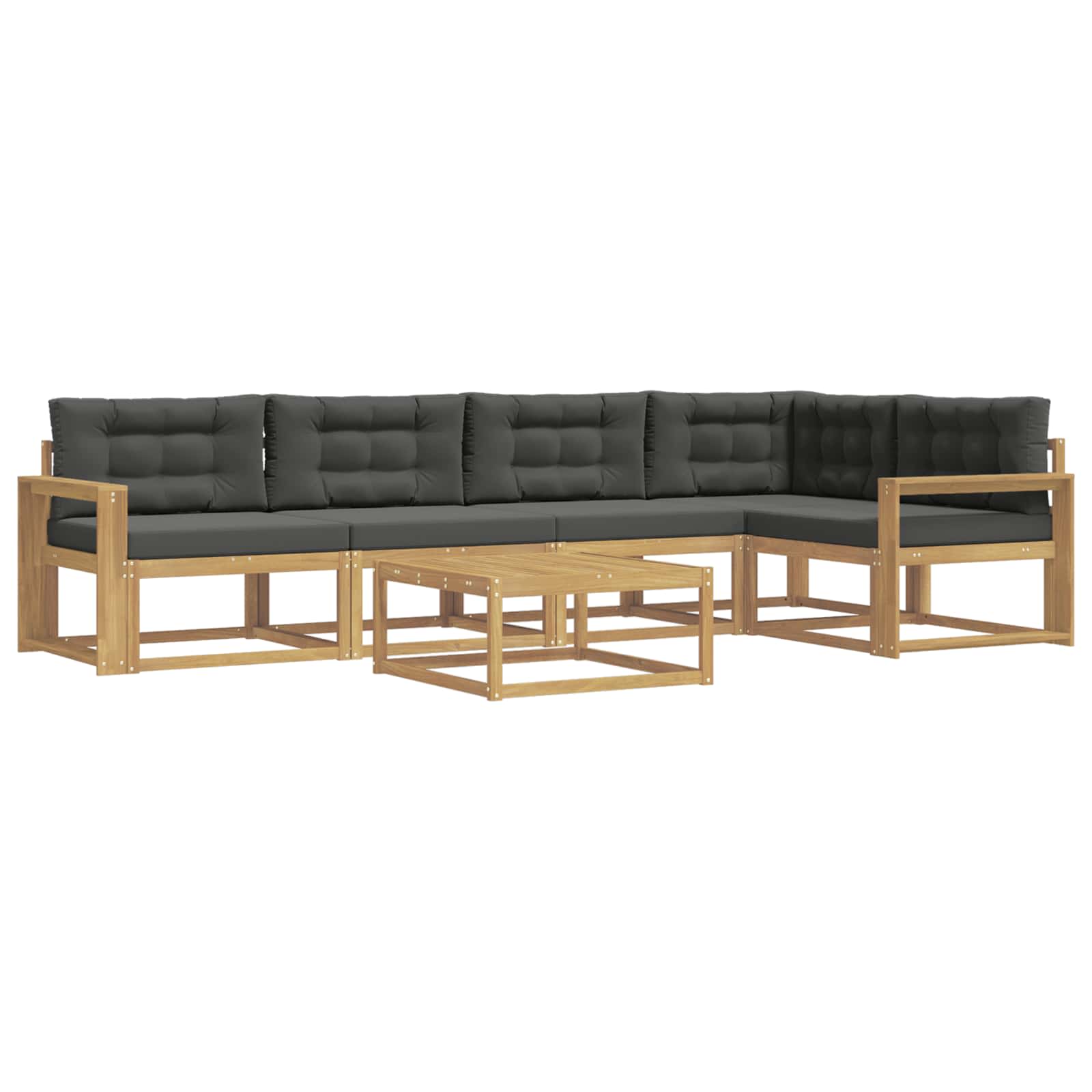 Buiten bankenset 6 pcs Wit en antracietkleurig 79 x 79 x 37 cm is nu te koop bij PeponiXL, paradijselijk wonen!