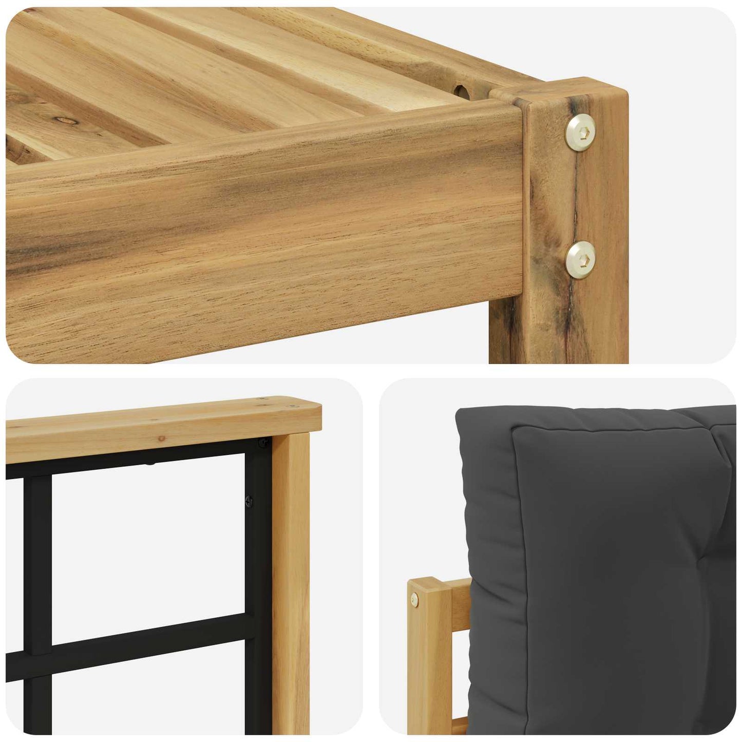 Buiten bankenset 6 pcs Wit en antracietkleurig 79 x 79 x 37 cm is nu te koop bij PeponiXL, paradijselijk wonen!