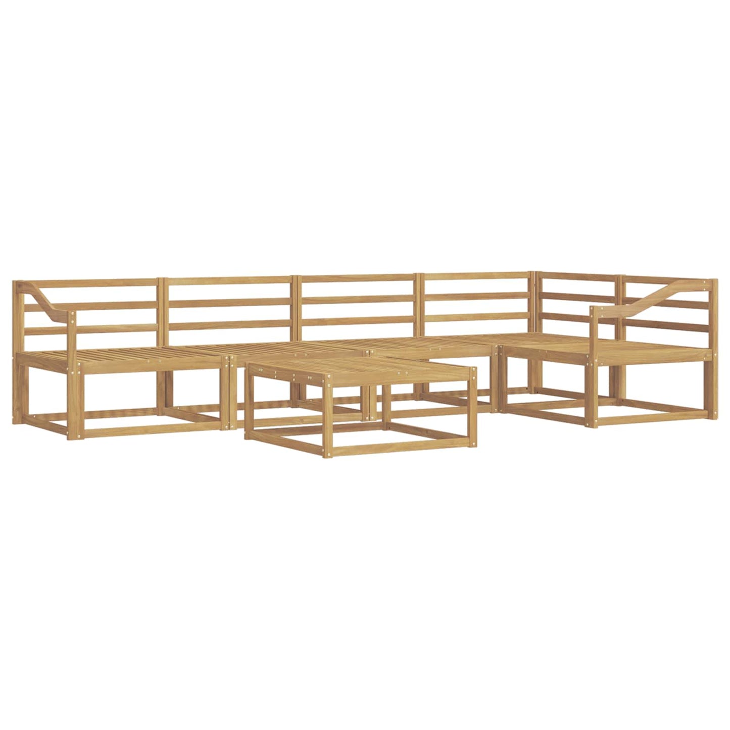 Buiten bankenset 6 pcs Wit 79 x 79 x 37 cm Massief Acaciahout is nu te koop bij PeponiXL, paradijselijk wonen!