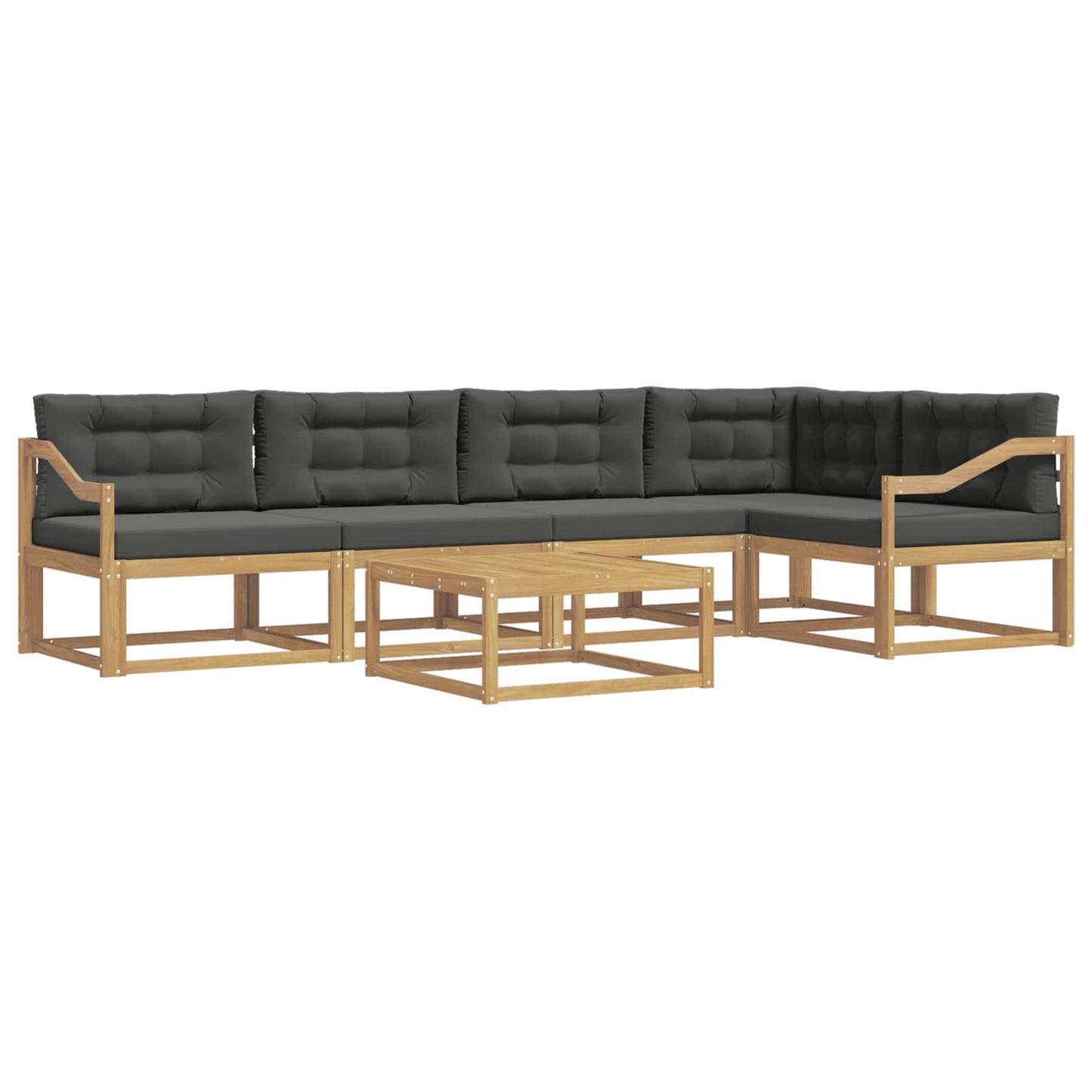 Buiten bankenset 6 pcs Wit en antracietkleurig 79 x 79 x 37 cm is nu te koop bij PeponiXL, paradijselijk wonen!