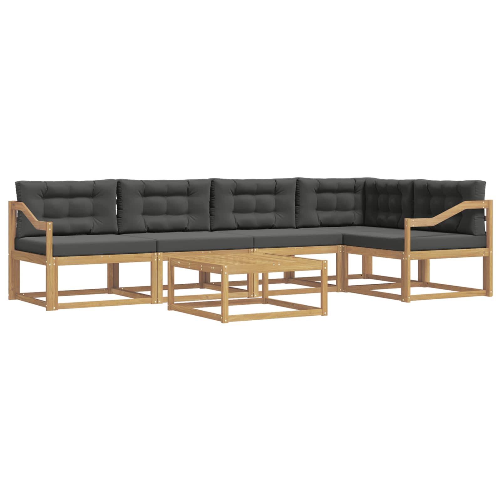 Buiten bankenset 6 pcs Wit en antracietkleurig 79 x 79 x 37 cm is nu te koop bij PeponiXL, paradijselijk wonen!
