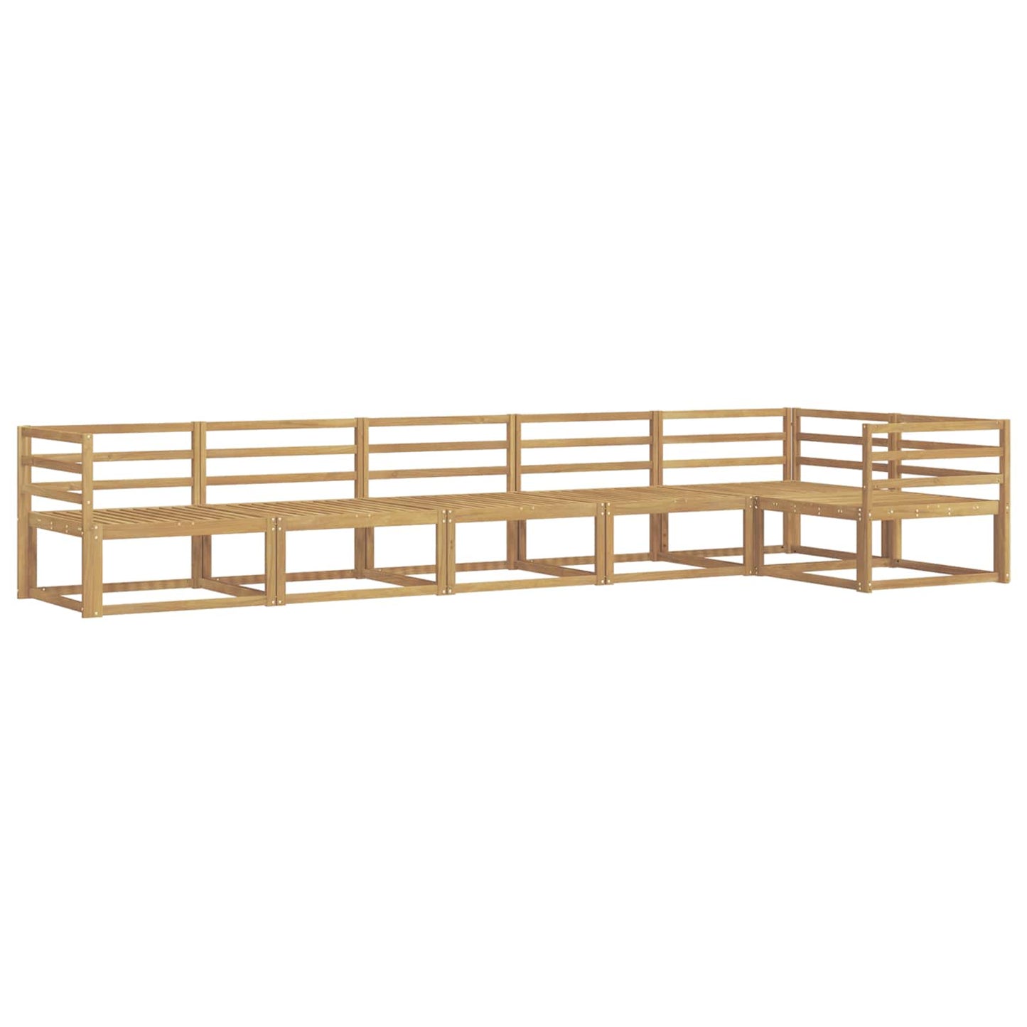 Buiten bankenset 6 pcs Wit 404 x 166,5 x 73 cm is nu te koop bij PeponiXL, paradijselijk wonen!