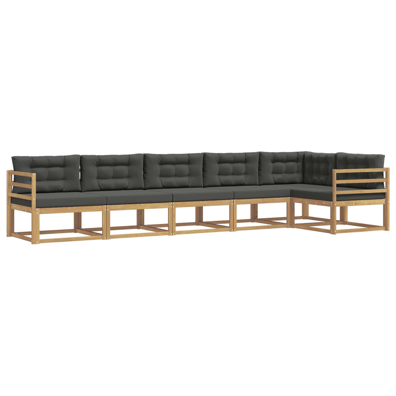 Buiten bankenset 4 pcs Wit en antracietkleurig Polyester is nu te koop bij PeponiXL, paradijselijk wonen!