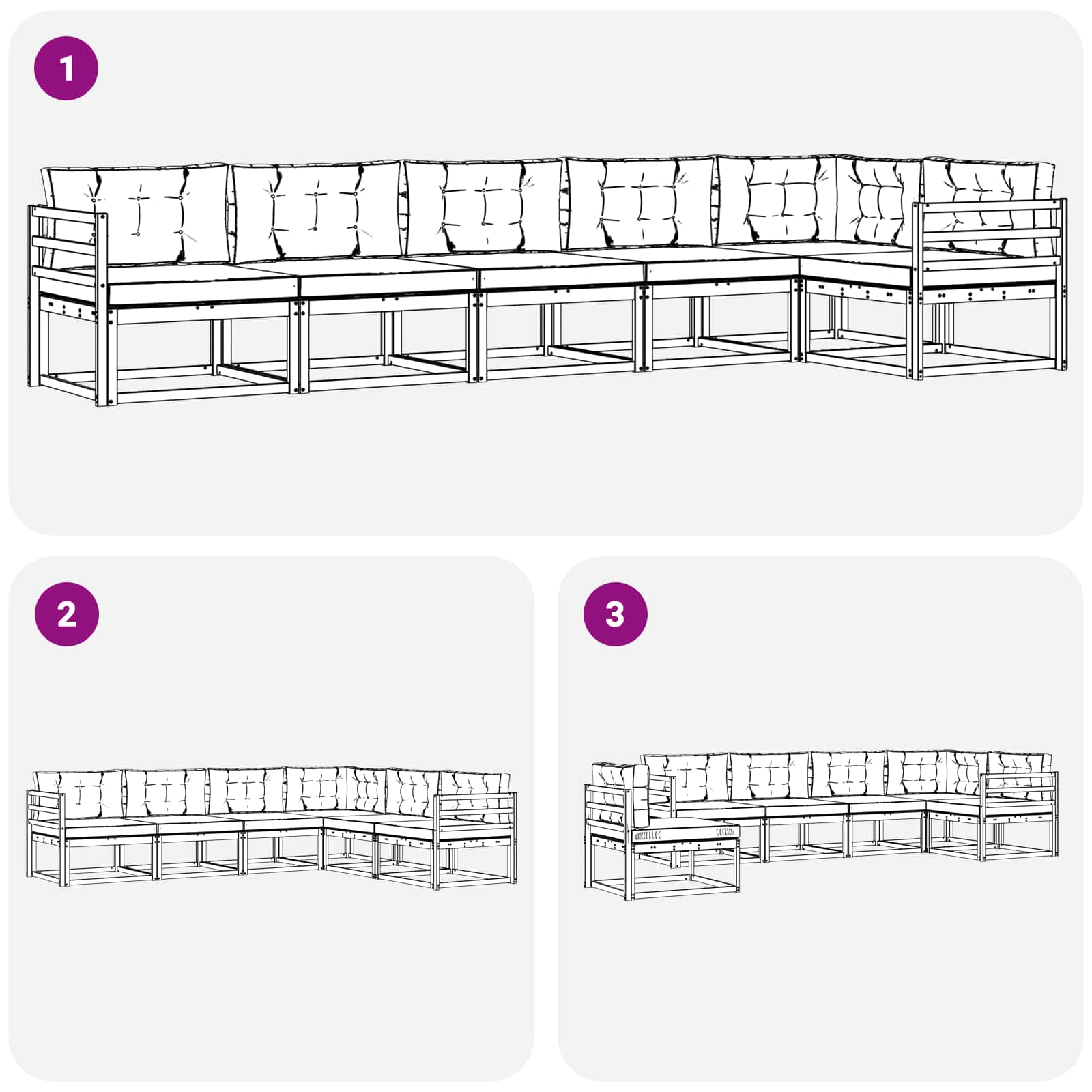 Buiten bankenset met kussen 4 pcs Wit en Beige Polyester is nu te koop bij PeponiXL, paradijselijk wonen!
