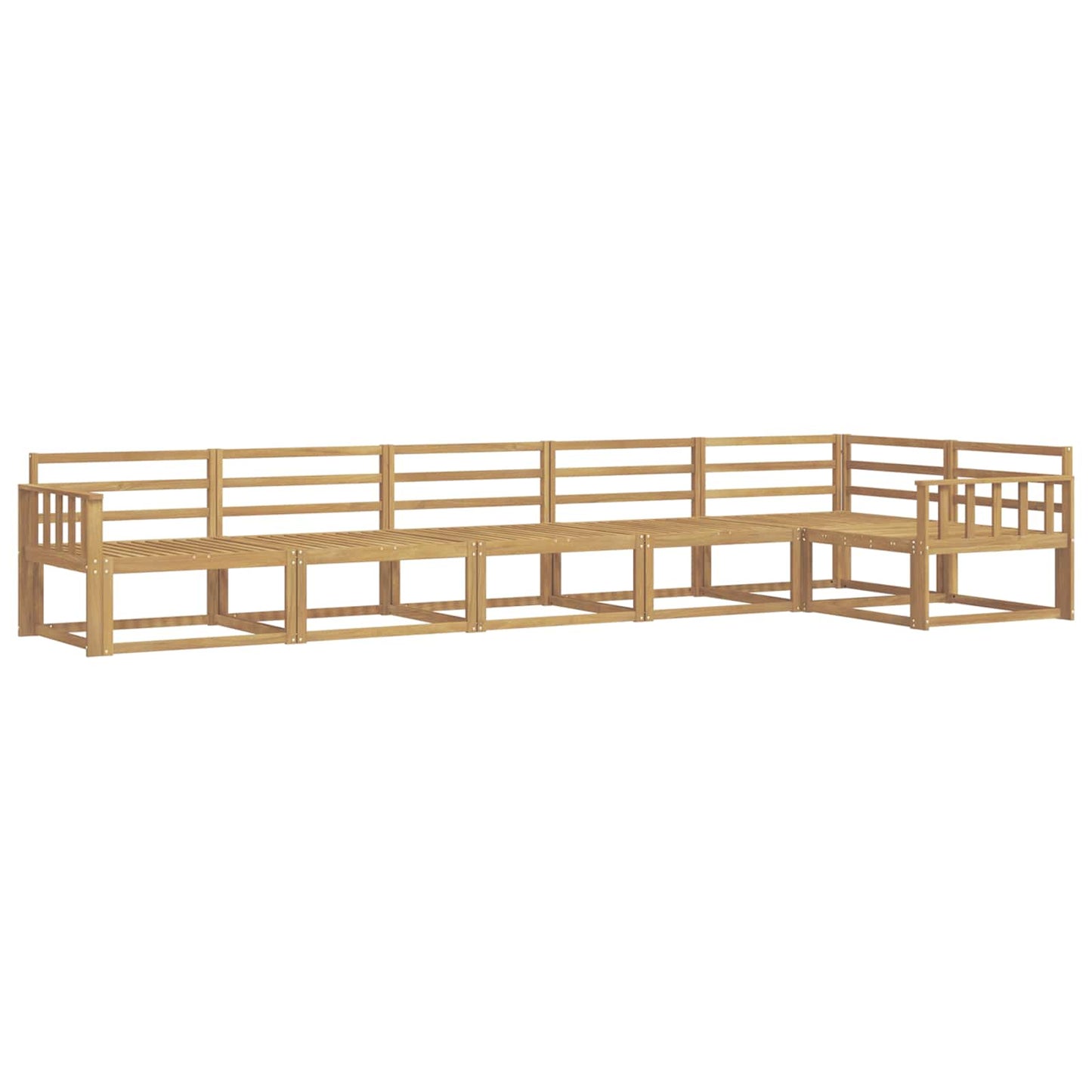 Buiten bankenset 6 pcs Wit 406 x 168,5 x 73 cm is nu te koop bij PeponiXL, paradijselijk wonen!