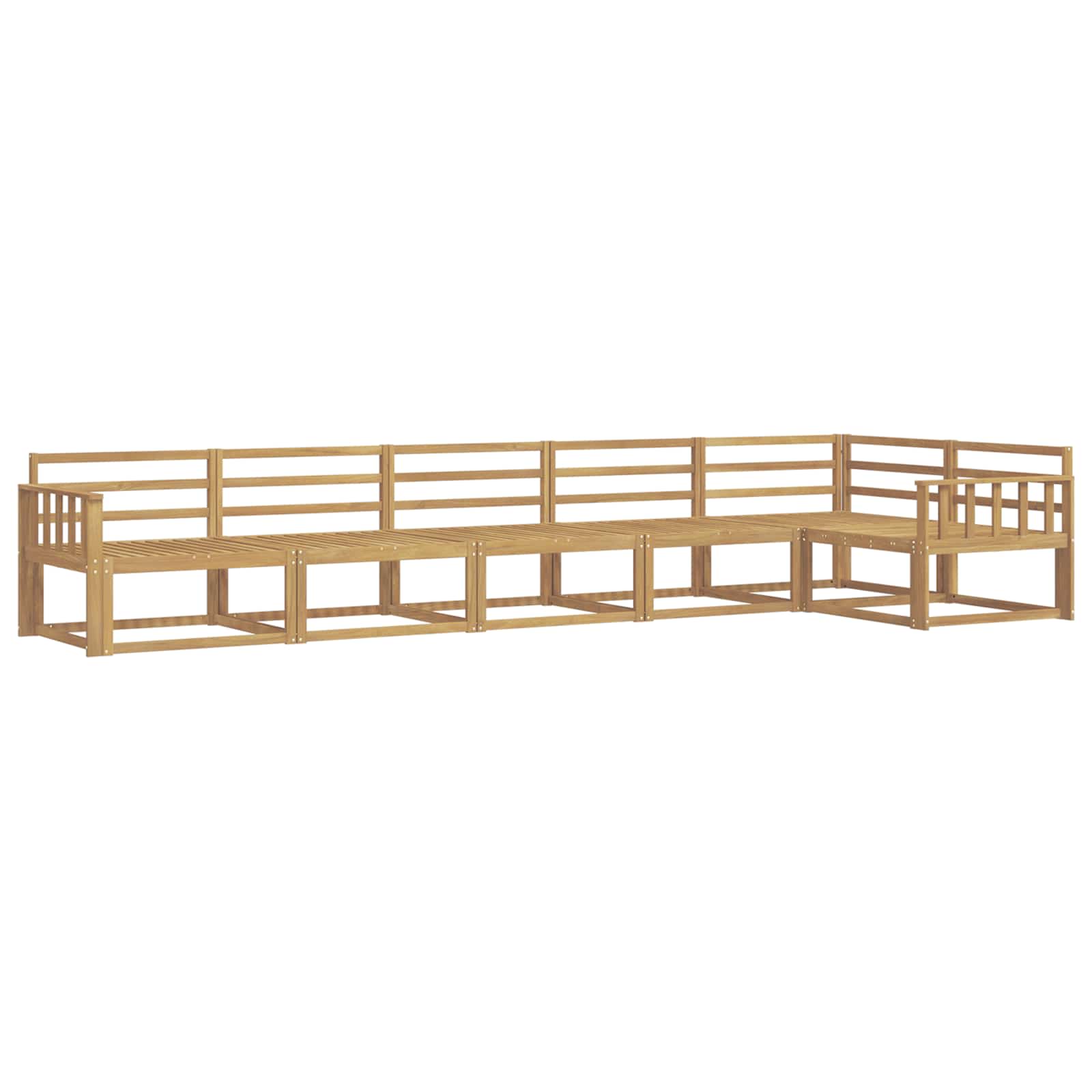 Buiten bankenset 6 pcs Wit 406 x 168,5 x 73 cm is nu te koop bij PeponiXL, paradijselijk wonen!