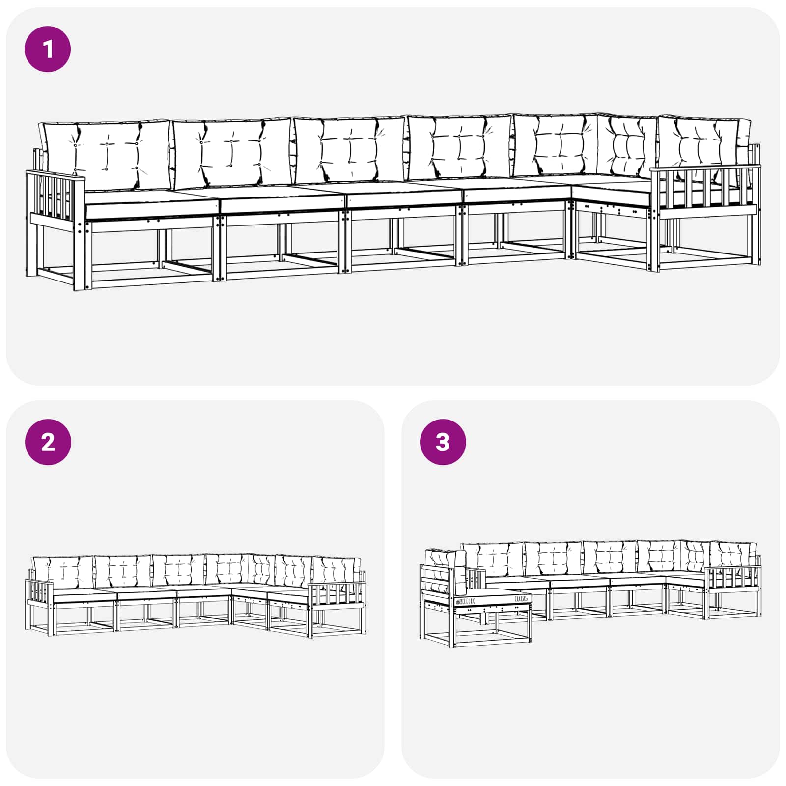 Buiten bankenset met kussen 4 pcs Wit en crèmekleurig Polyester is nu te koop bij PeponiXL, paradijselijk wonen!