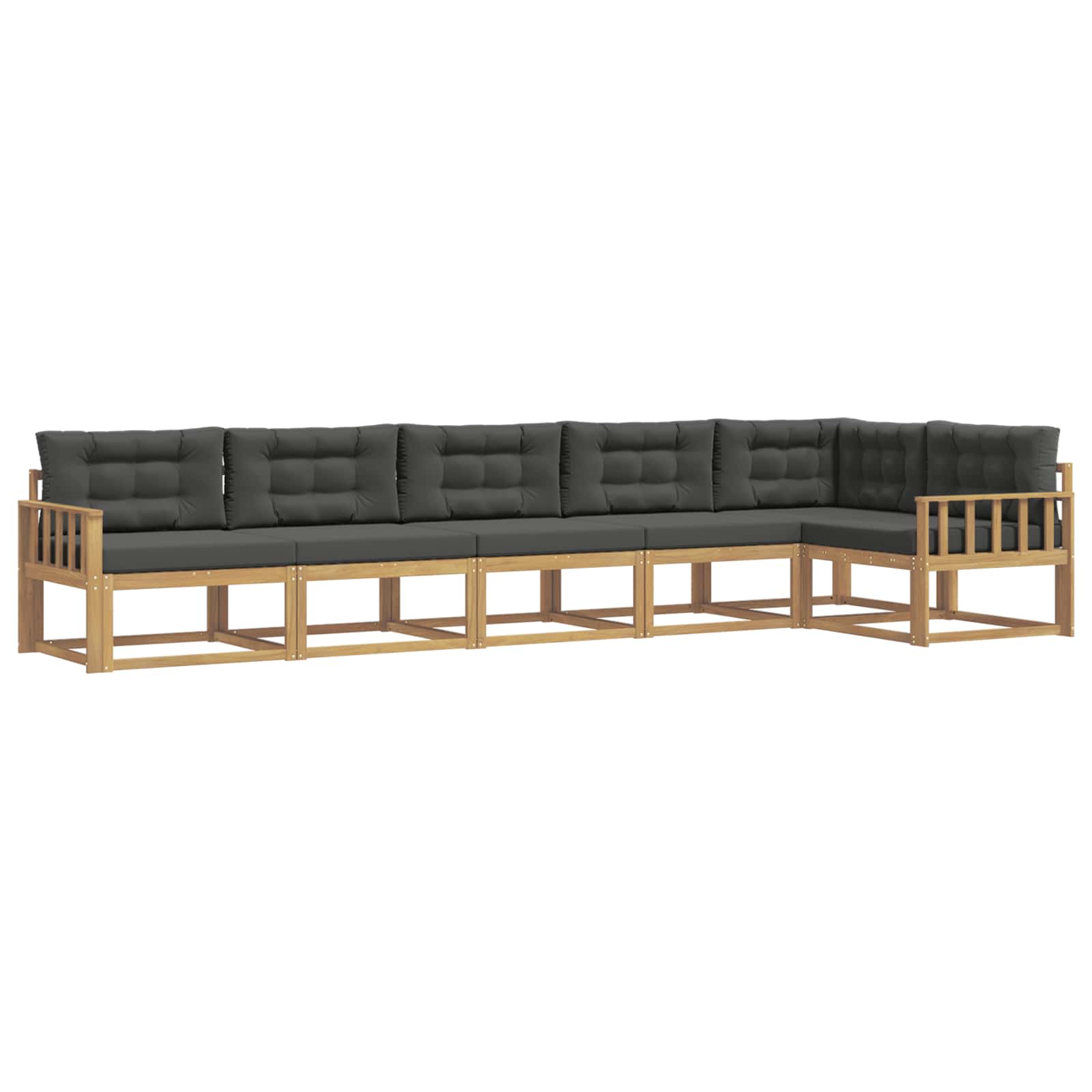 Buiten bankenset 4 pcs Wit en antracietkleurig Polyester is nu te koop bij PeponiXL, paradijselijk wonen!