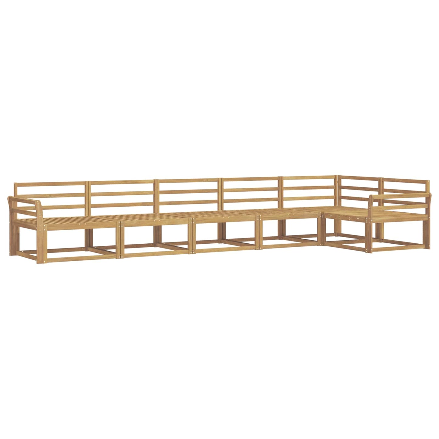 Buiten bankenset 6 pcs Wit 408 x 170,5 x 73 cm is nu te koop bij PeponiXL, paradijselijk wonen!