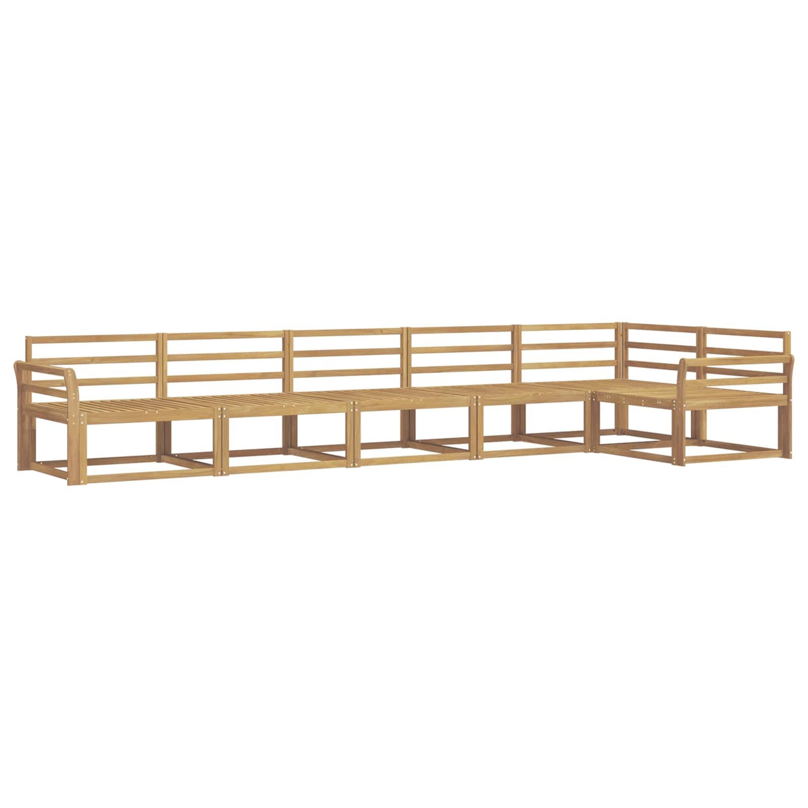 Buiten bankenset 6 pcs Wit 408 x 170,5 x 73 cm is nu te koop bij PeponiXL, paradijselijk wonen!