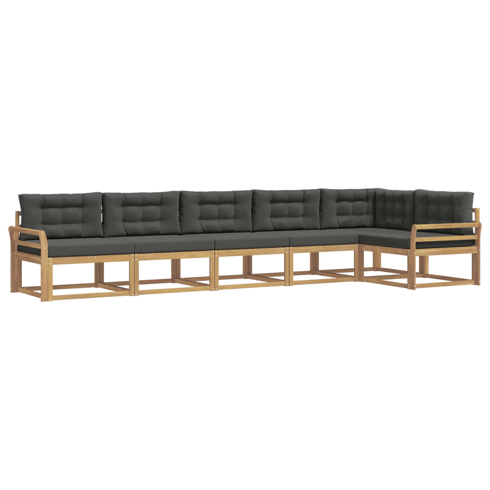 Buiten bankenset 4 pcs Wit en antracietkleurig Polyester is nu te koop bij PeponiXL, paradijselijk wonen!