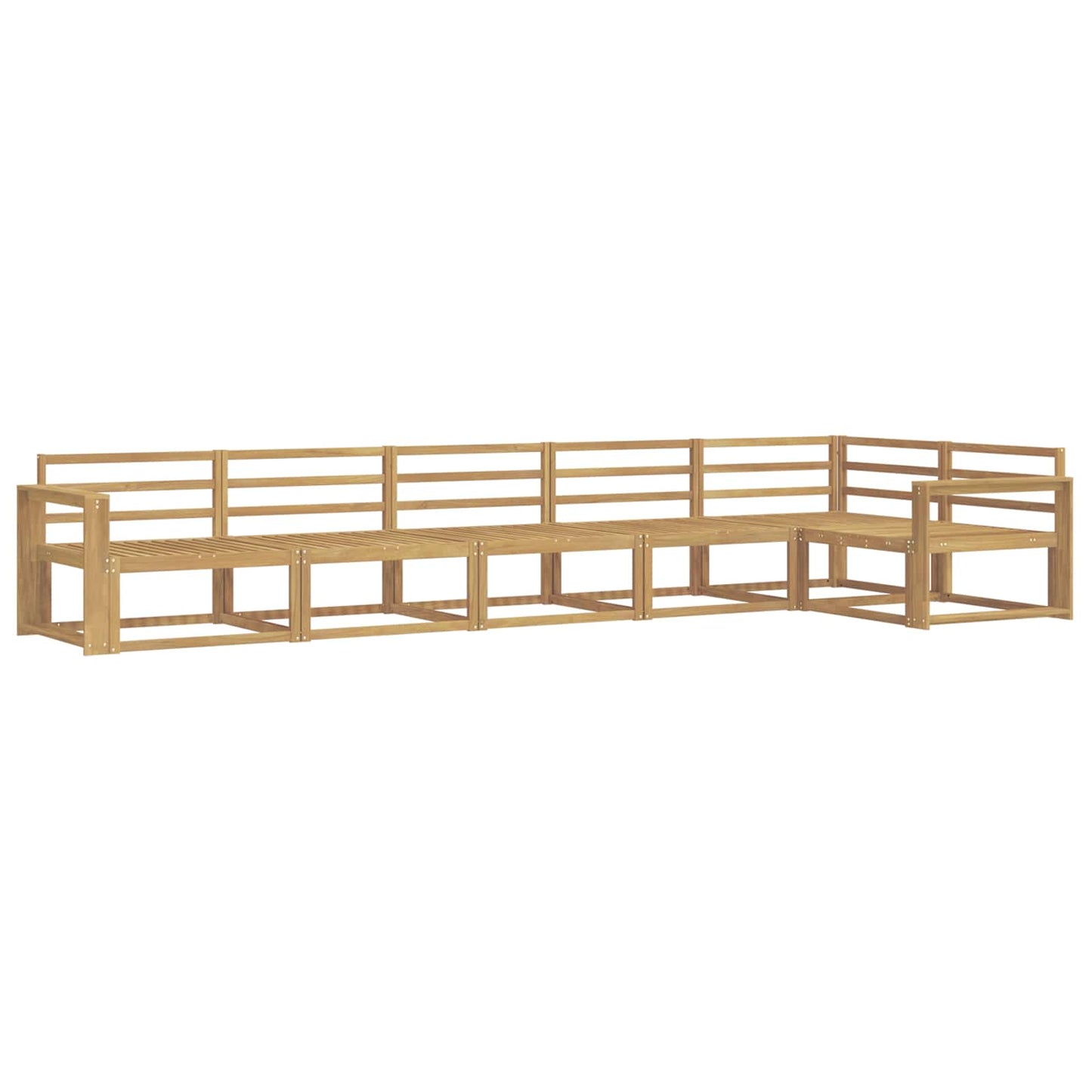 Buiten bankenset 6 pcs Wit 410 x 172,5 x 73 cm is nu te koop bij PeponiXL, paradijselijk wonen!