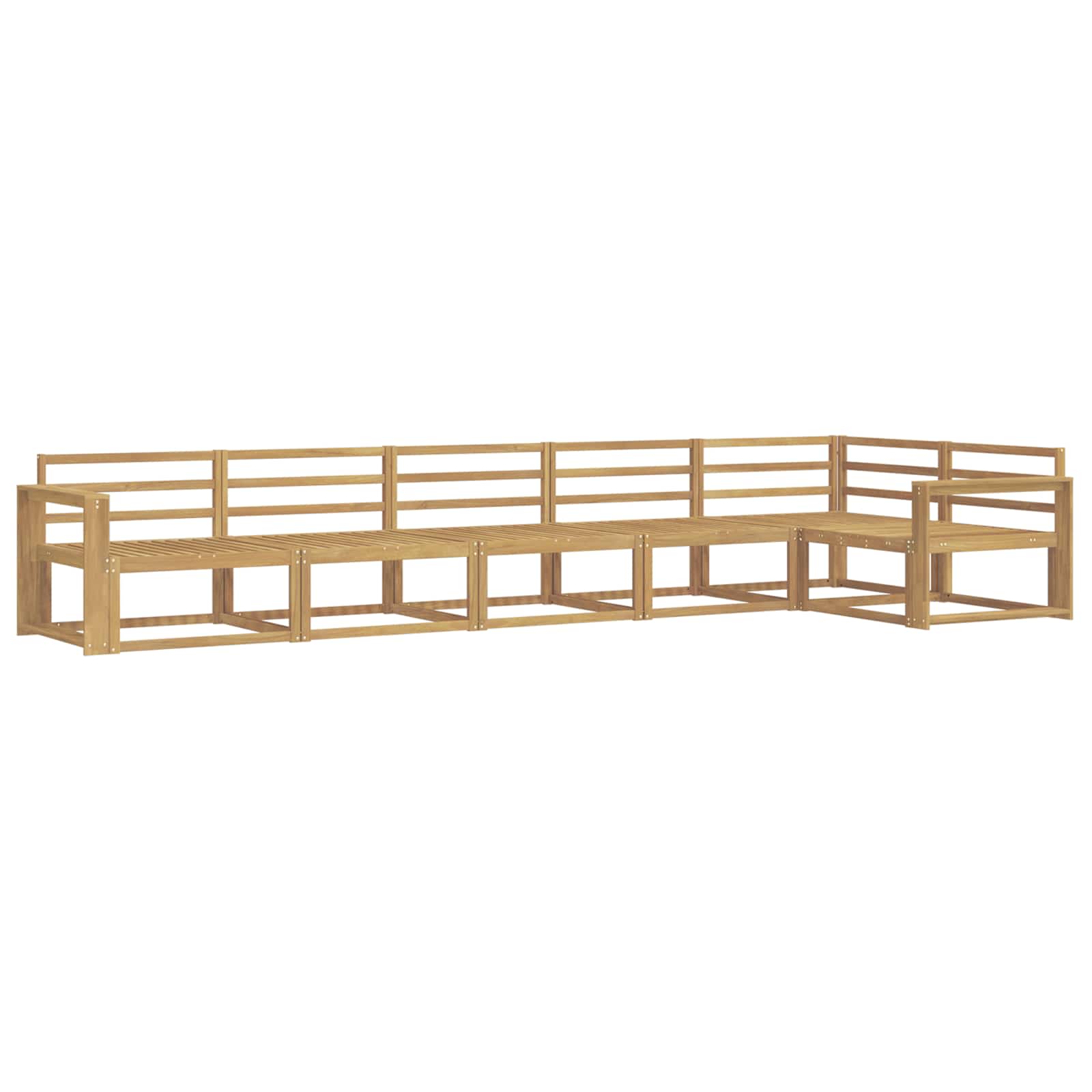 Buiten bankenset 6 pcs Wit 410 x 172,5 x 73 cm is nu te koop bij PeponiXL, paradijselijk wonen!