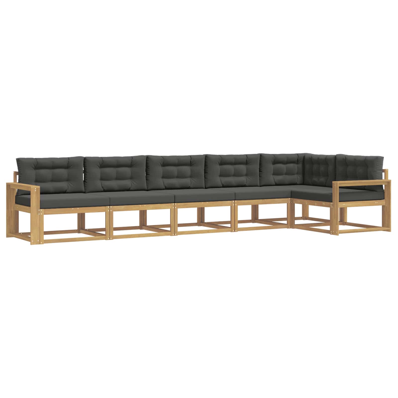 Buiten bankenset 4 pcs Wit en antracietkleurig Polyester is nu te koop bij PeponiXL, paradijselijk wonen!