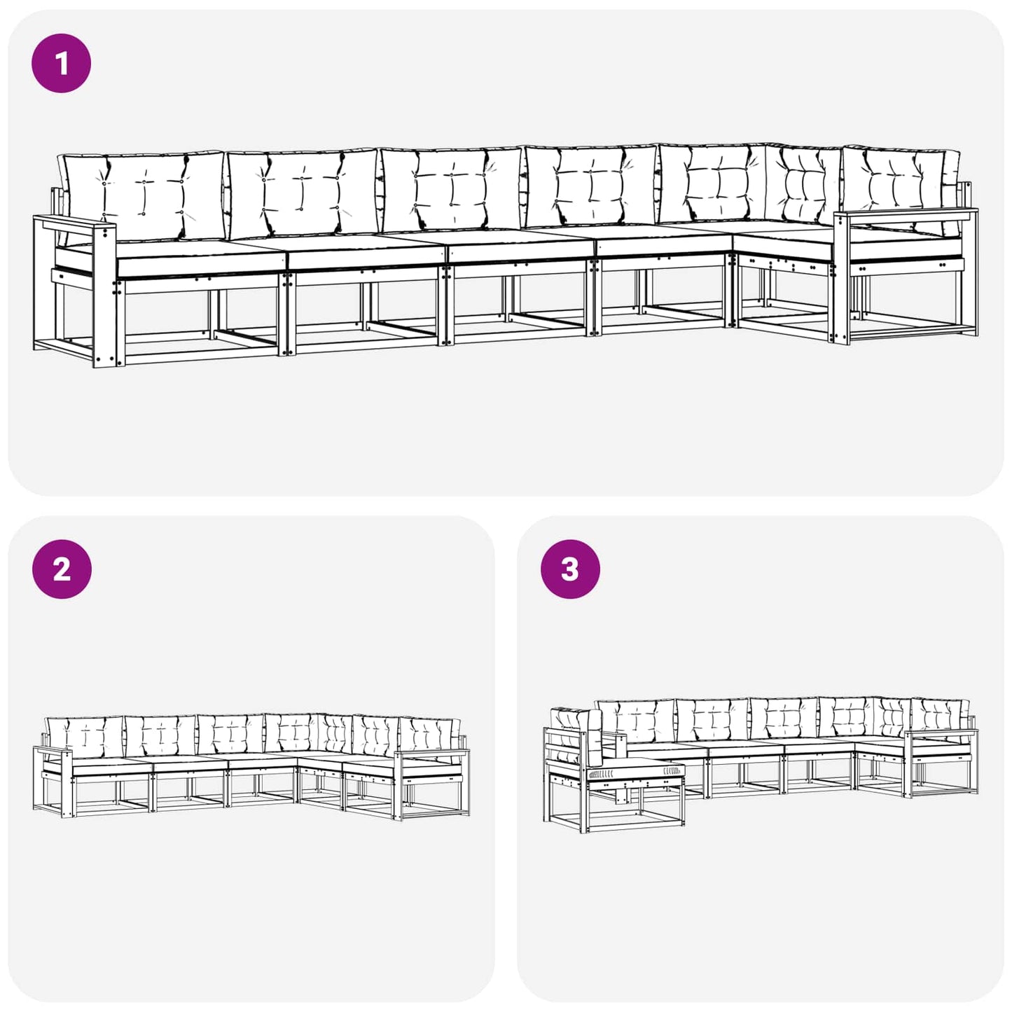 Buiten bankenset 4 pcs Wit en antracietkleurig Polyester is nu te koop bij PeponiXL, paradijselijk wonen!