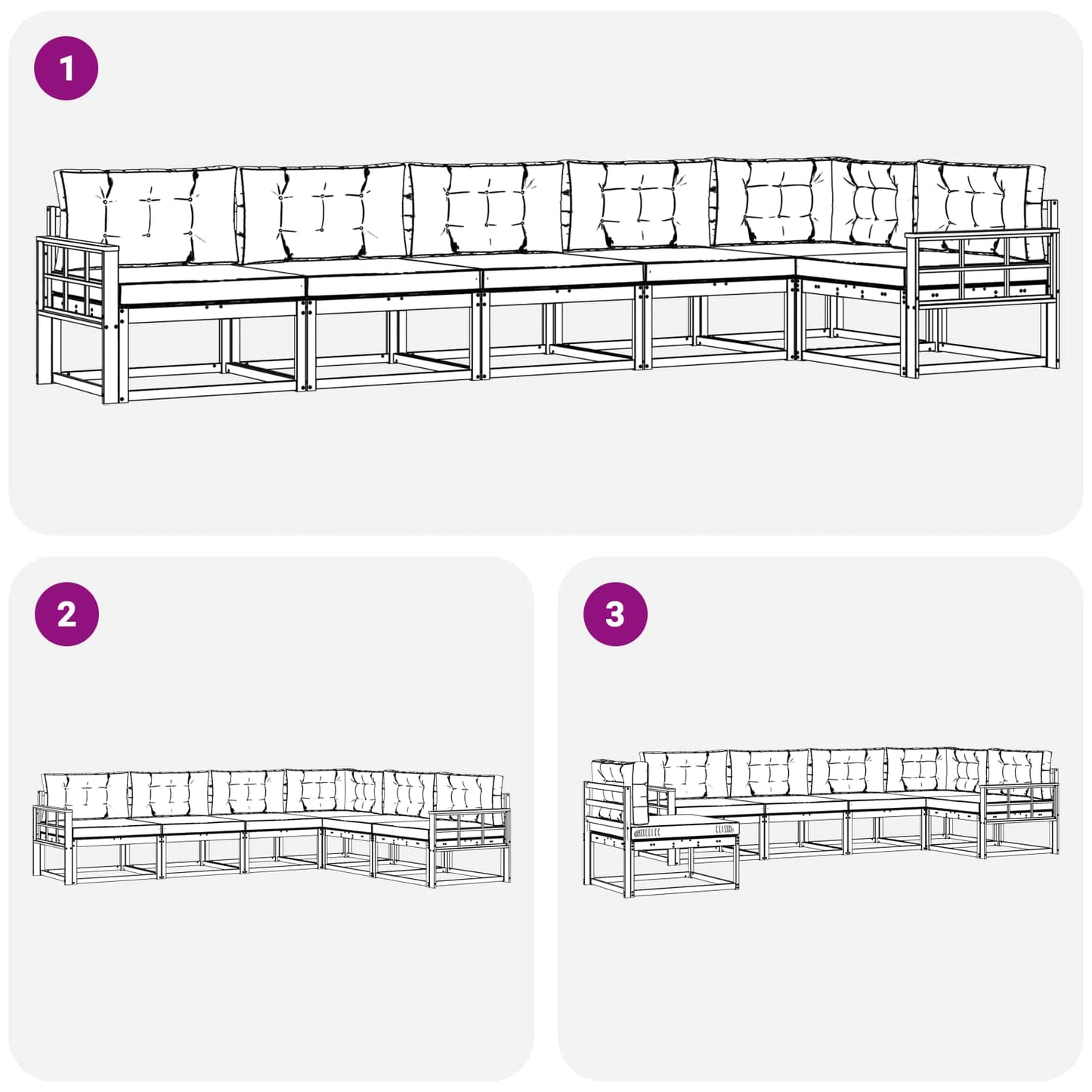 Buiten bankenset met kussen 4 pcs Wit en crèmekleurig Polyester is nu te koop bij PeponiXL, paradijselijk wonen!
