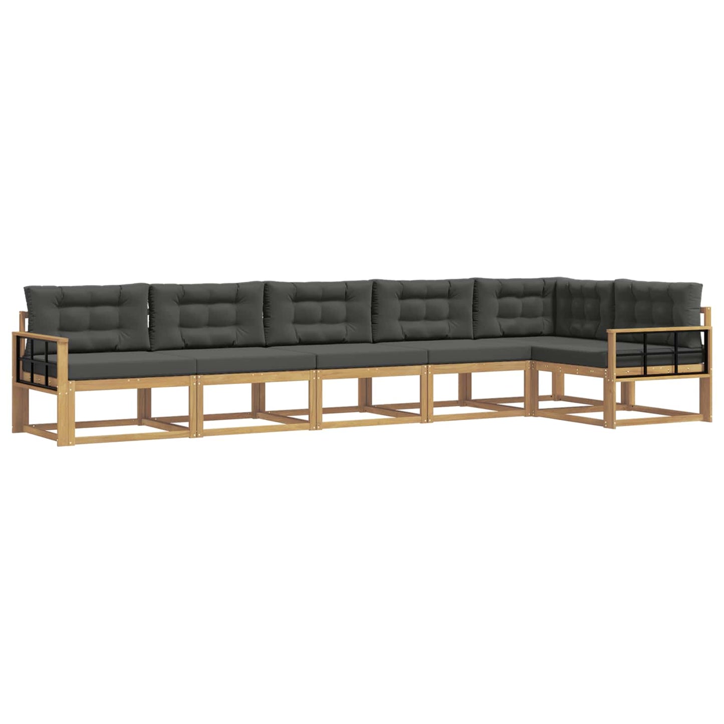 Buiten bankenset 4 pcs Wit en antracietkleurig Polyester is nu te koop bij PeponiXL, paradijselijk wonen!