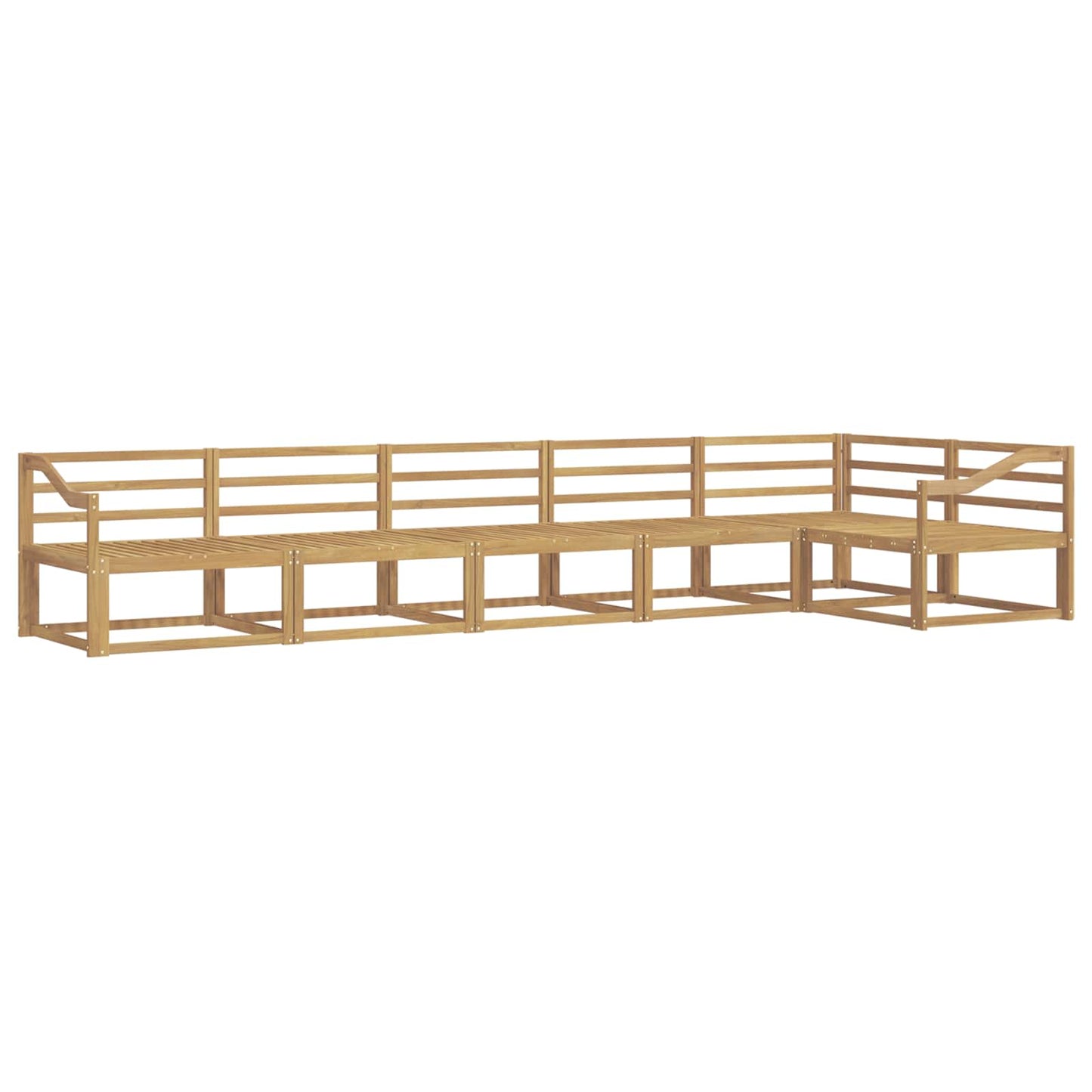 Buiten bankenset 6 pcs Wit 404 x 166,5 x 73 cm is nu te koop bij PeponiXL, paradijselijk wonen!