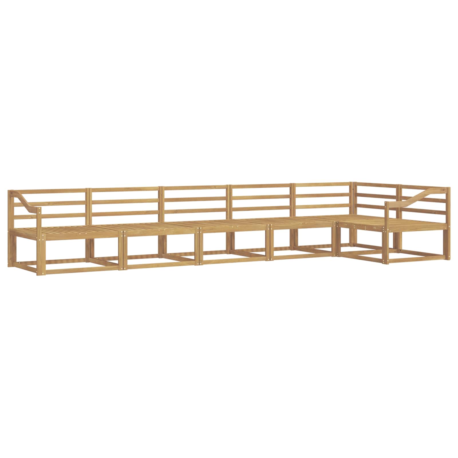 Buiten bankenset 6 pcs Wit 404 x 166,5 x 73 cm is nu te koop bij PeponiXL, paradijselijk wonen!