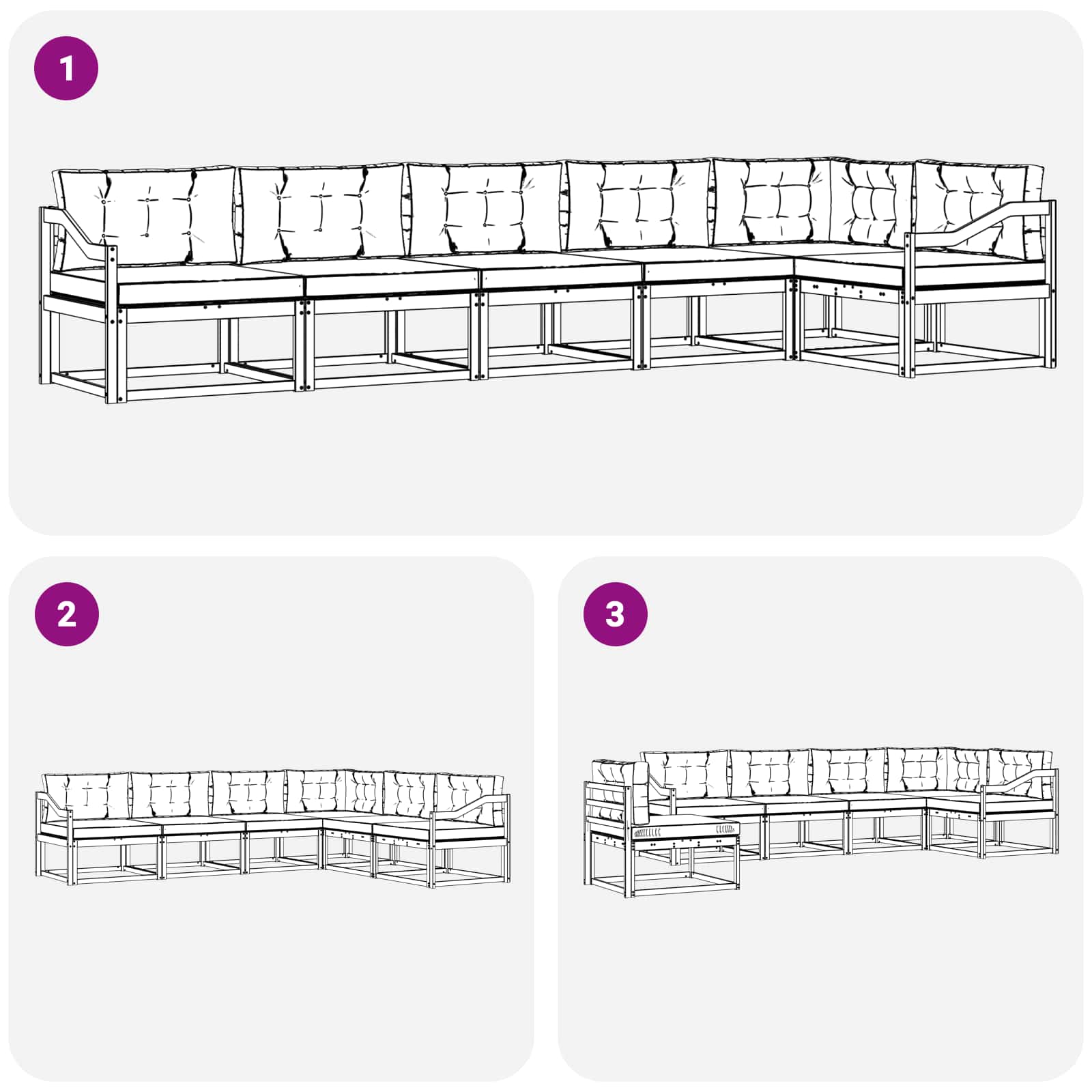 Buiten bankenset 4 pcs Wit en antracietkleurig Polyester is nu te koop bij PeponiXL, paradijselijk wonen!