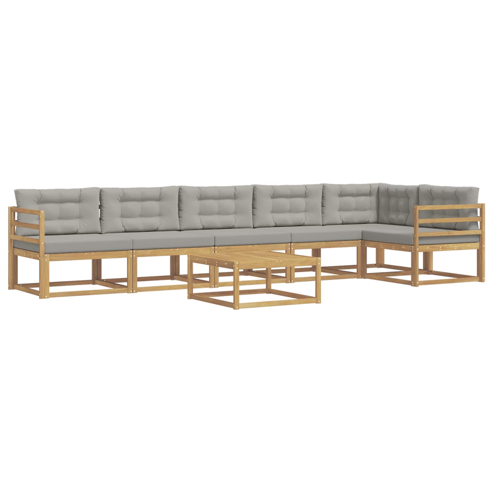 Buiten bankenset 7 pcs Wit en Lichtgrijs 79 x 79 x 37 cm is nu te koop bij PeponiXL, paradijselijk wonen!