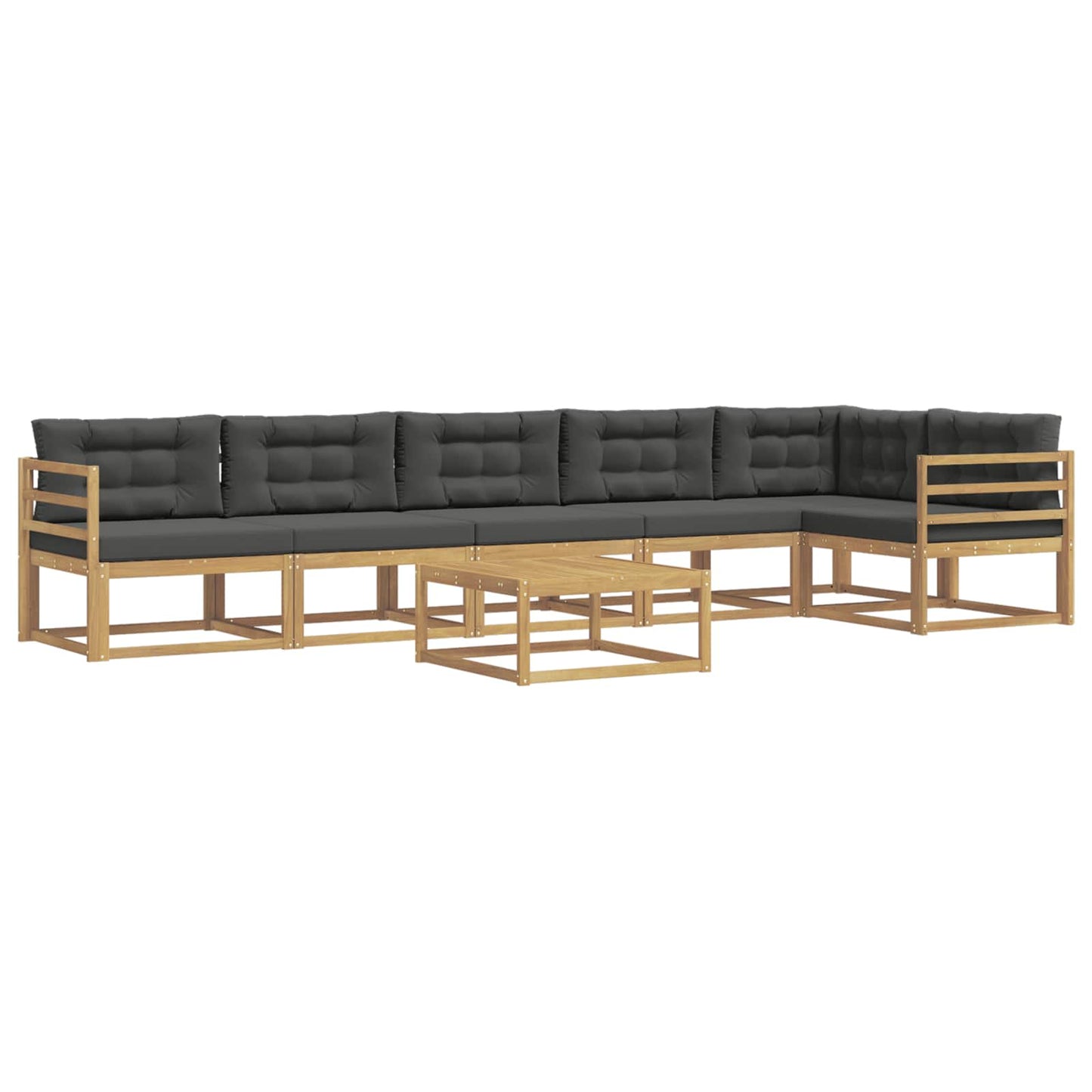 Buiten bankenset 7 pcs Wit en antracietkleurig 79 x 79 x 37 cm is nu te koop bij PeponiXL, paradijselijk wonen!
