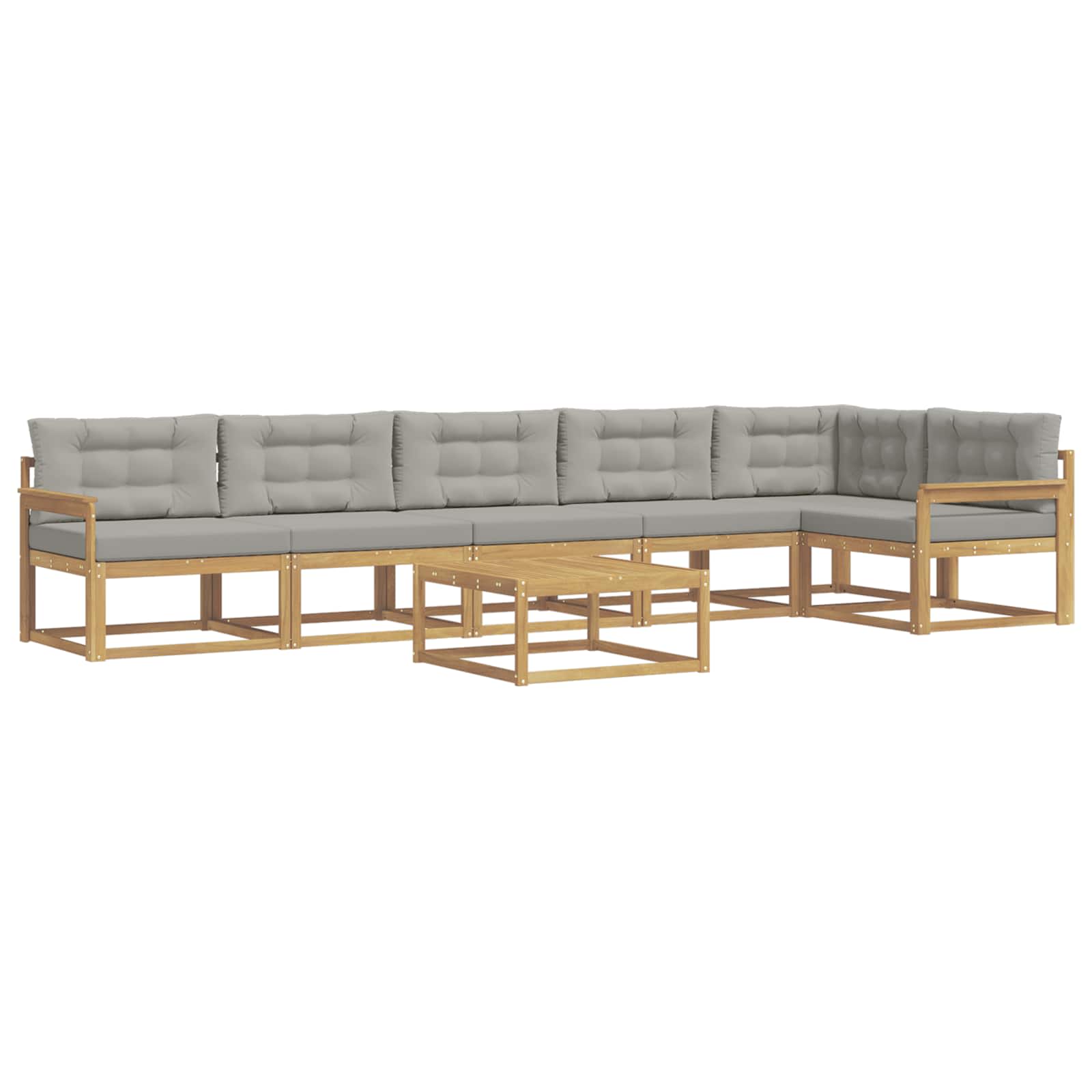 Buiten bankenset 7 pcs Wit en Lichtgrijs 79 x 79 x 37 cm is nu te koop bij PeponiXL, paradijselijk wonen!