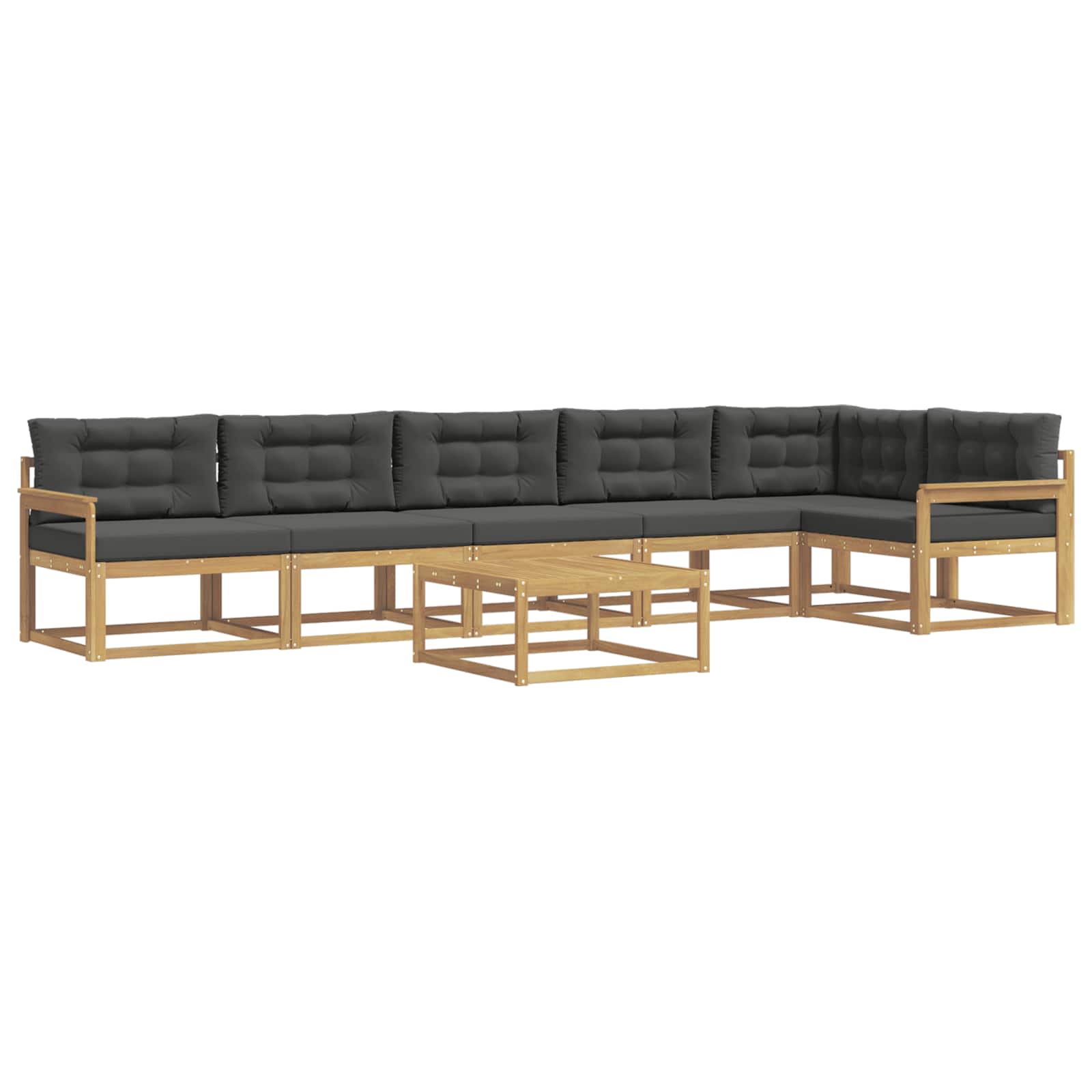 Buiten bankenset 7 pcs Wit en antracietkleurig 79 x 79 x 37 cm is nu te koop bij PeponiXL, paradijselijk wonen!