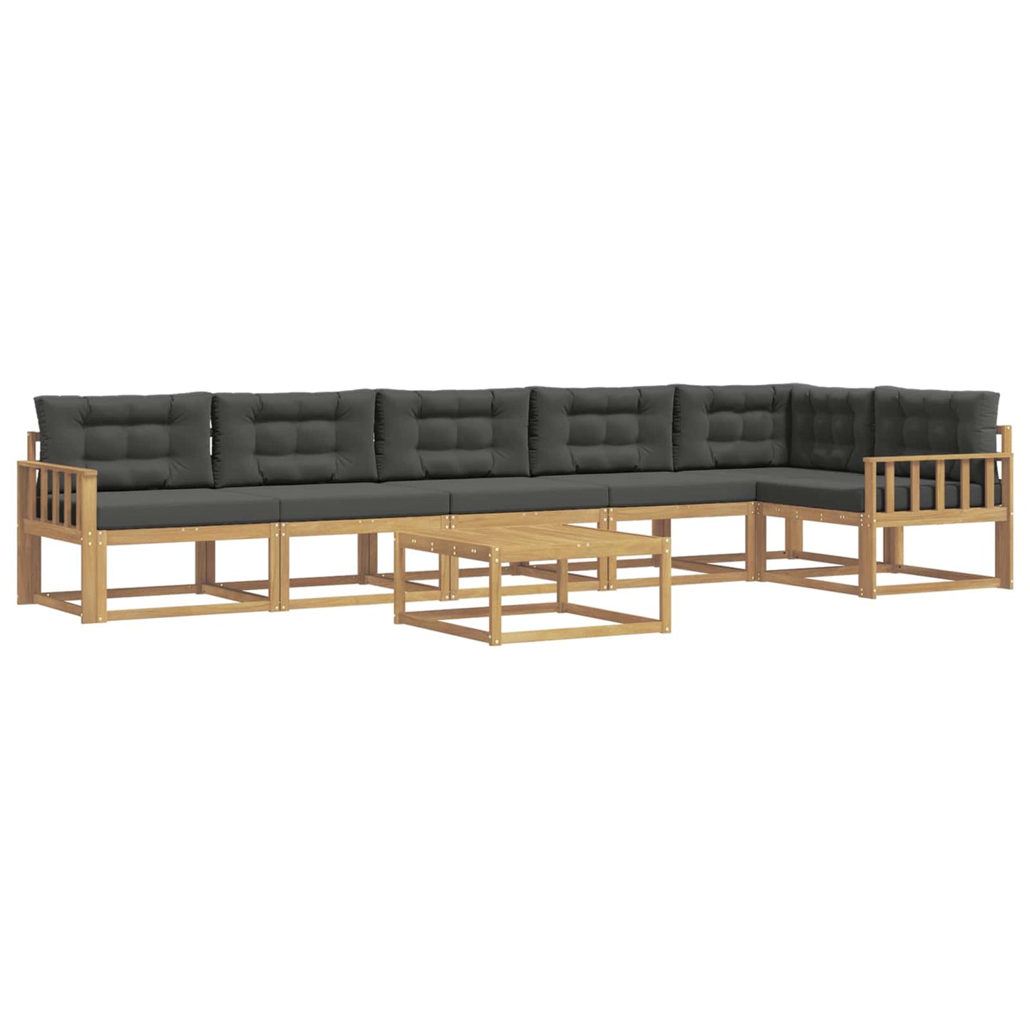 Buiten bankenset 7 pcs Wit en antracietkleurig 79 x 79 x 37 cm is nu te koop bij PeponiXL, paradijselijk wonen!